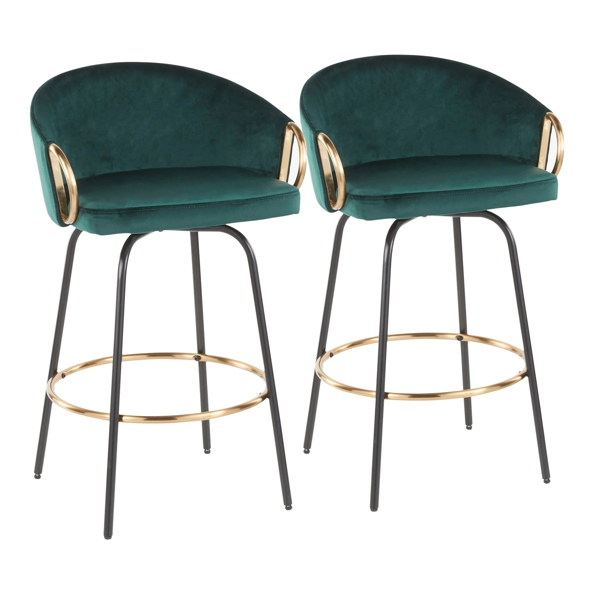 Claire - Contemporary / Glam Counter Stool (Set of 2) - Image 3