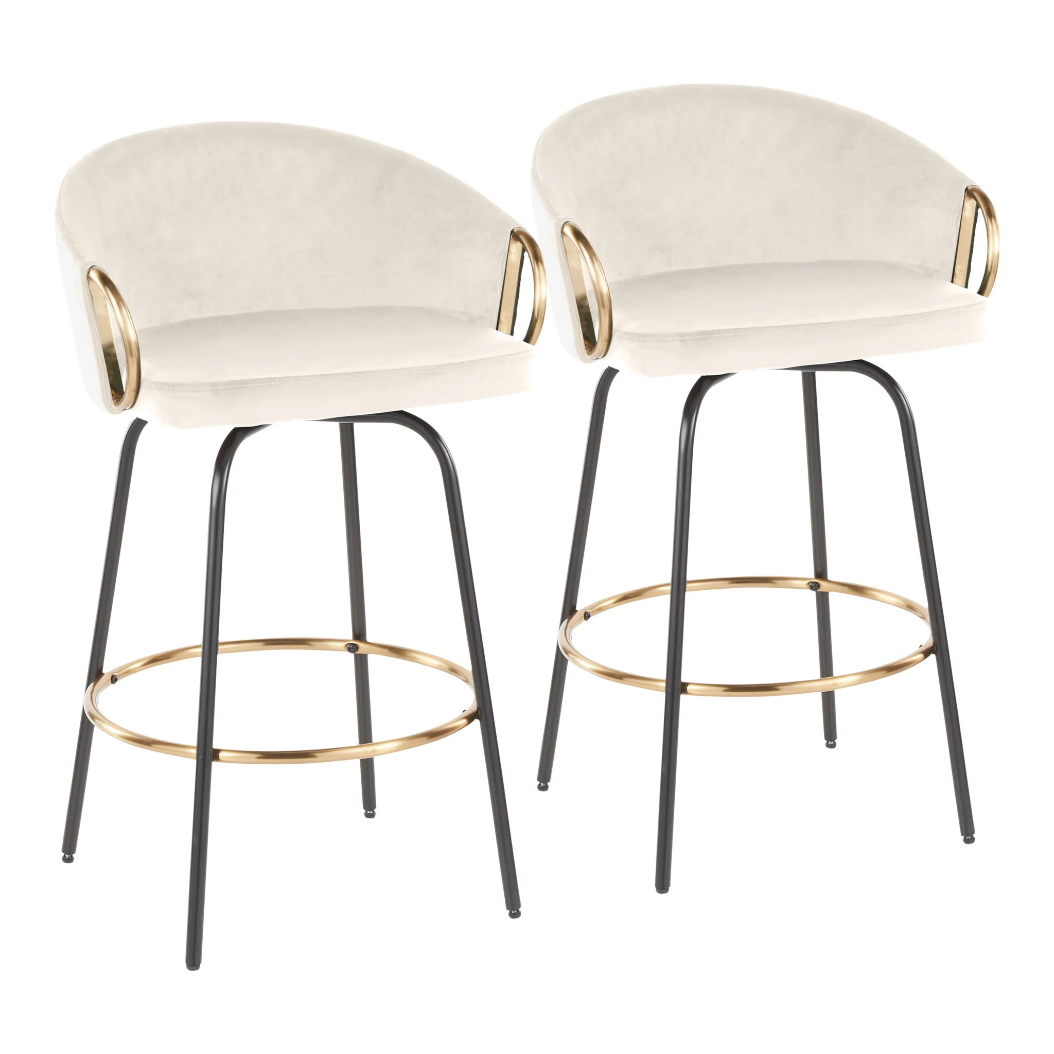 Claire - Contemporary / Glam Counter Stool (Set of 2) - Image 4