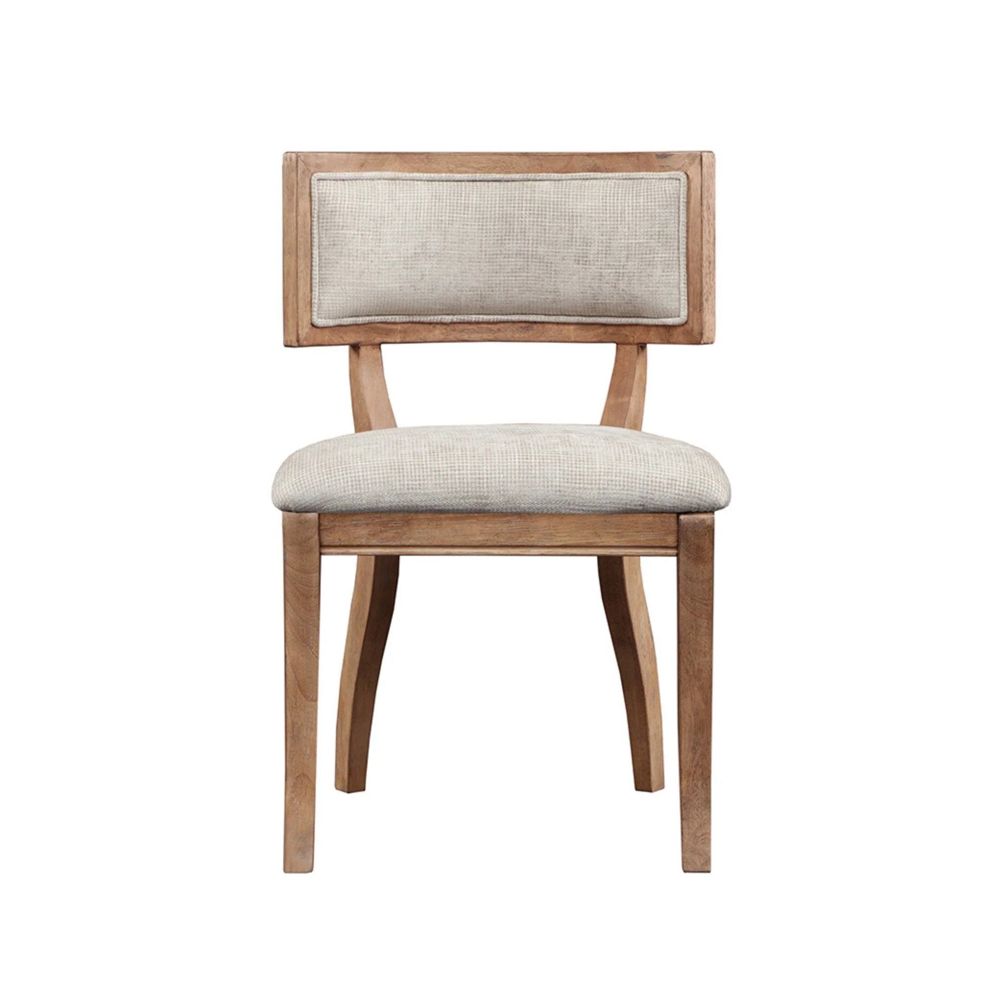 Classic Dining Chair With Curved Back (Set of 2) - Beige / Light Natural - Image 3