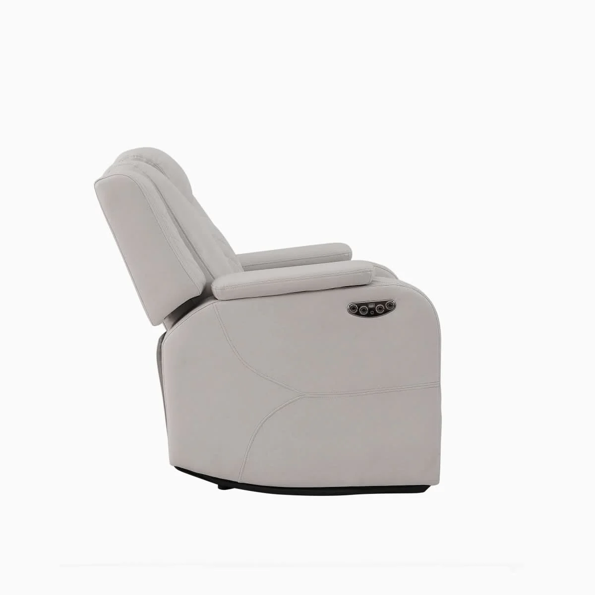 Cleo Black or Dove Contemporary Power Recliner with Power Headrest and LED Lighting - Image 7