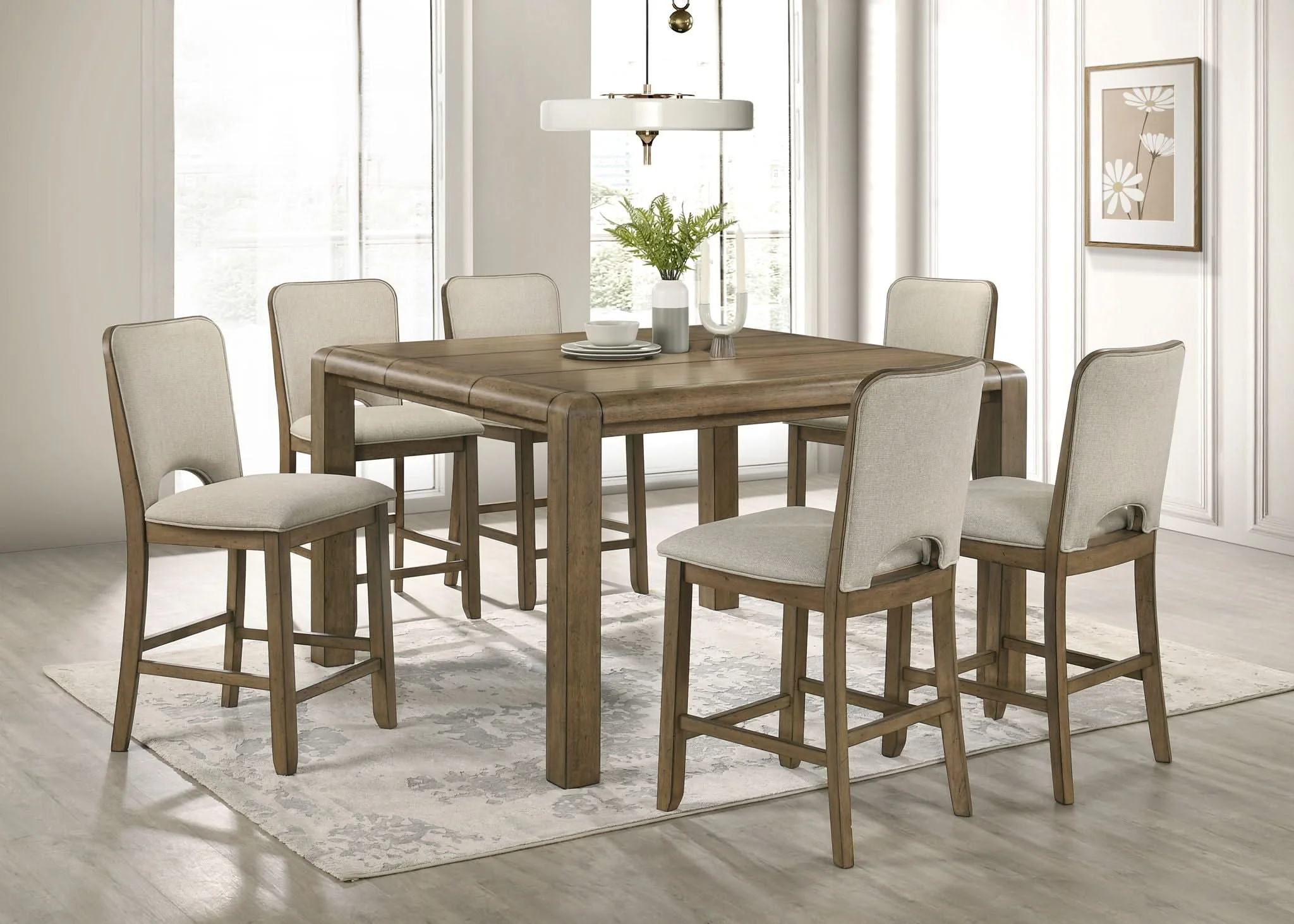Cockrell - Counter Height Chair (Set of 2) - Light Brown / Beige - Image 2