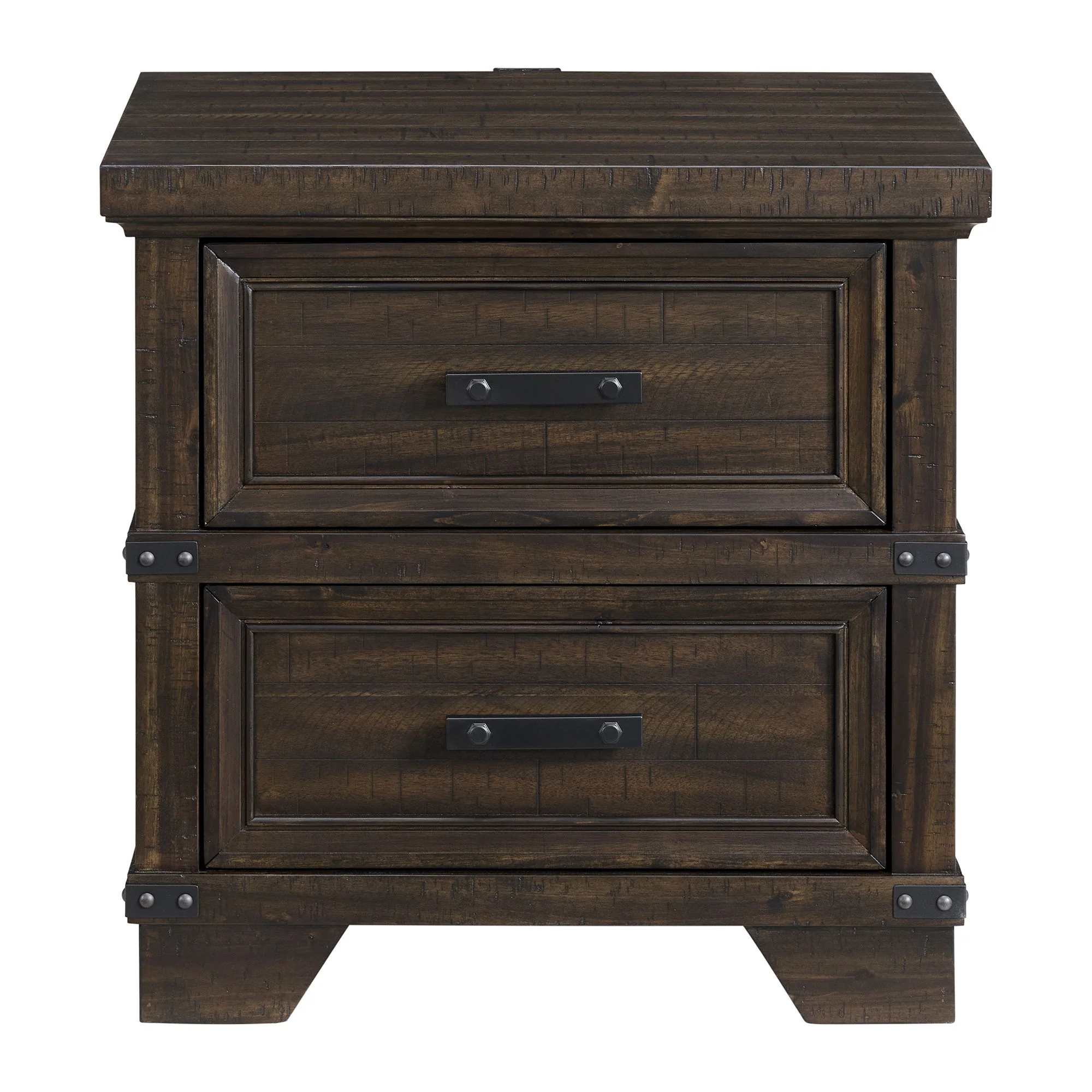 Colorado City - 2-Drawer Nightstand With USB - Charcoal - Image 2