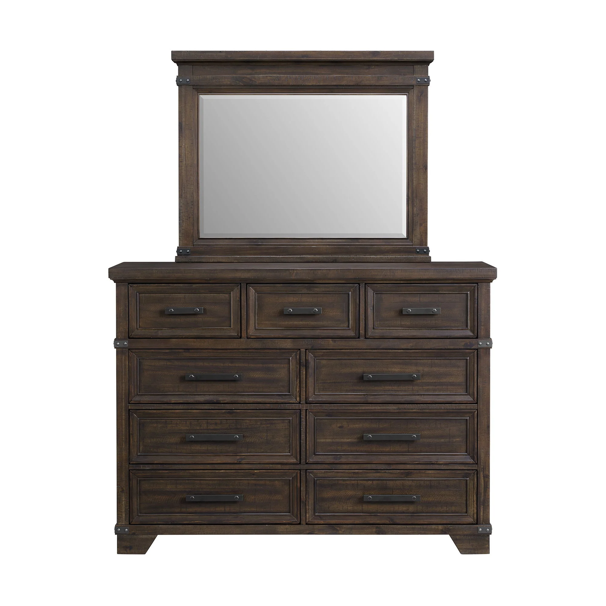 Colorado City - Dresser And Mirror Set - Charcoal - Image 3