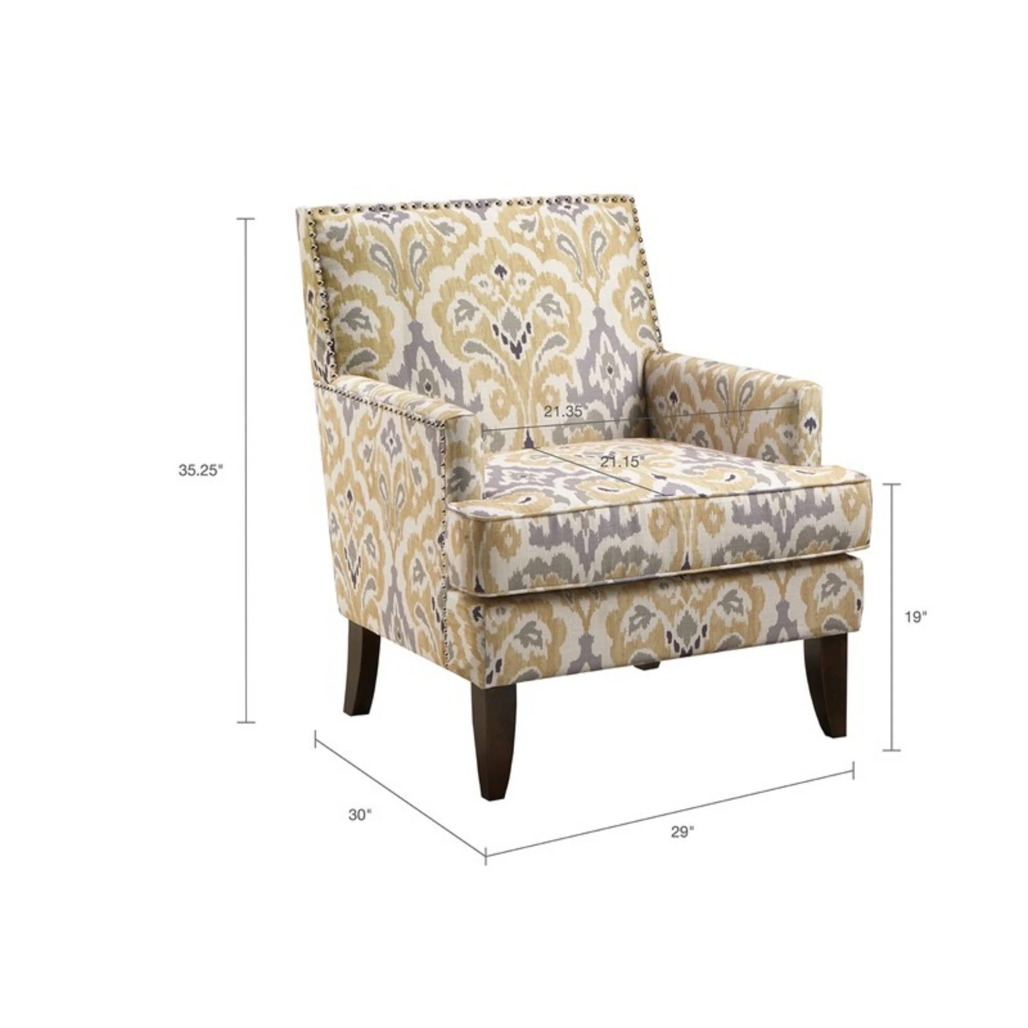 Colton - Track Arm Club Chair With Nailhead Trim - Image 3