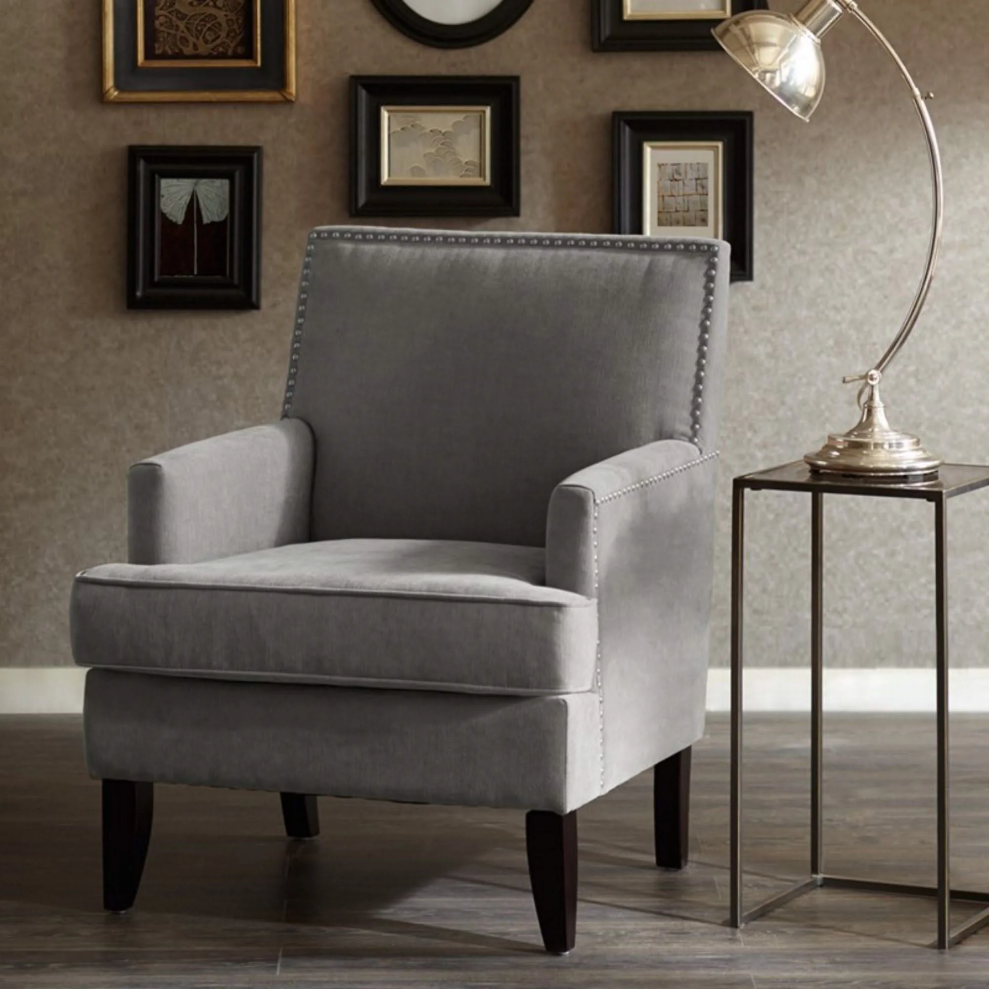 Colton - Track Arm Club Chair With Nailhead Trim - Image 5