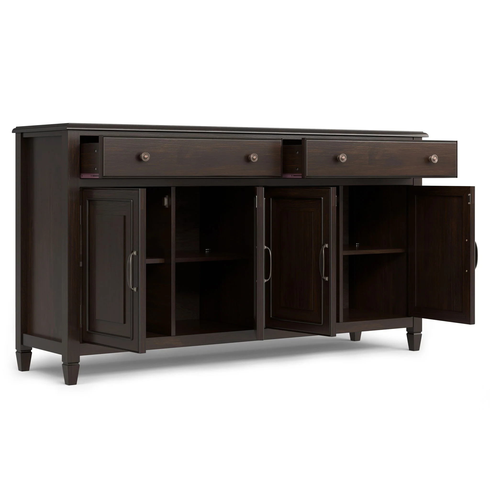 Connaught - Large Sideboard Buffet Storage Cabinet - Brown - Image 3