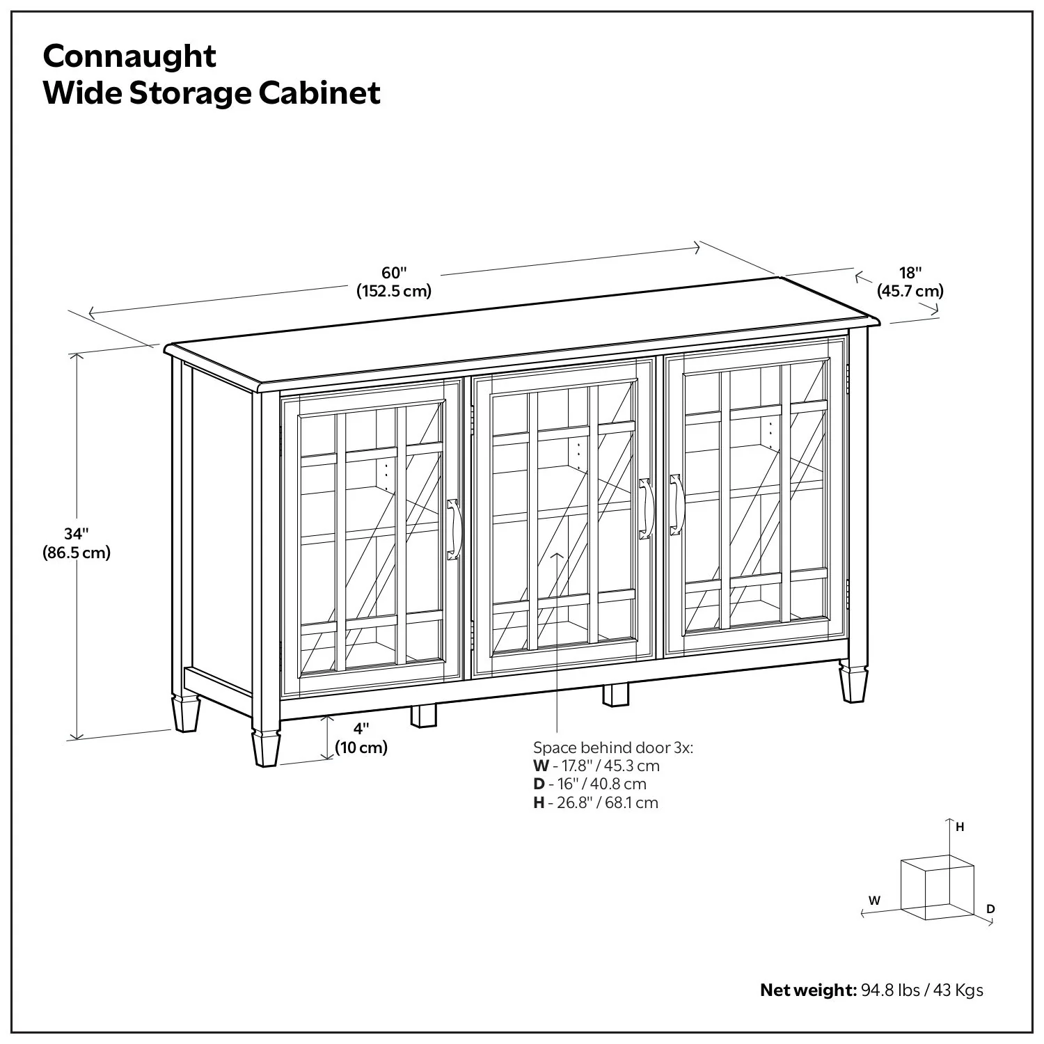 Connaught - Traditional Buffet Cabinet - Image 7