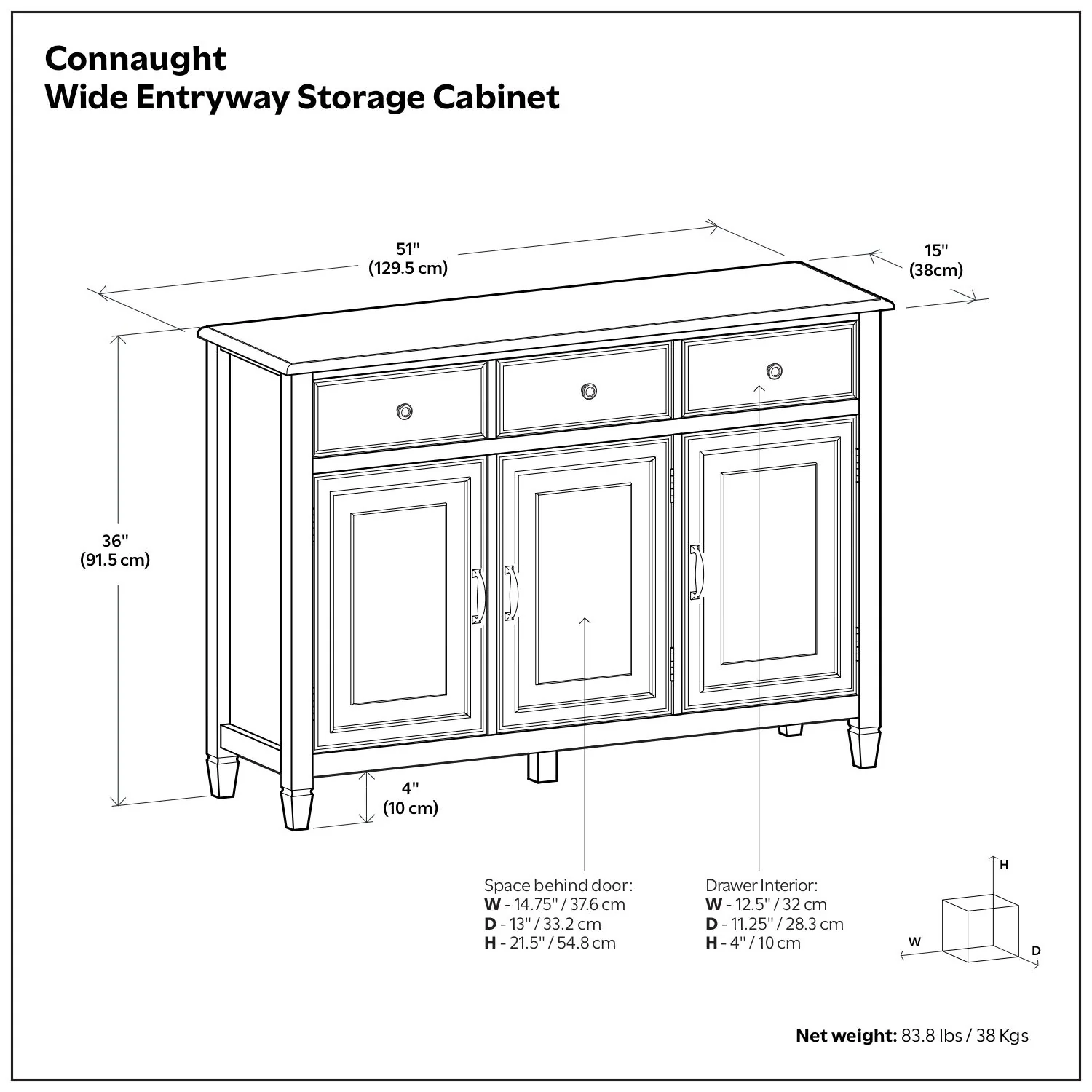 Connaught - Wide Entryway Storage Cabinet - Image 8