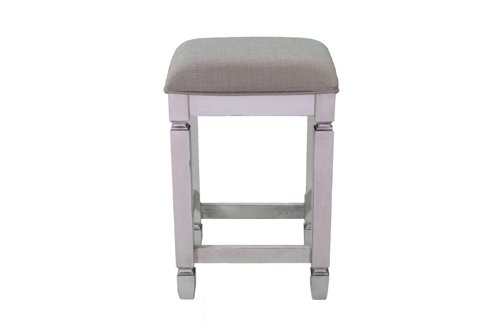 Console Table With 4 Stools - Antique White - Image 3