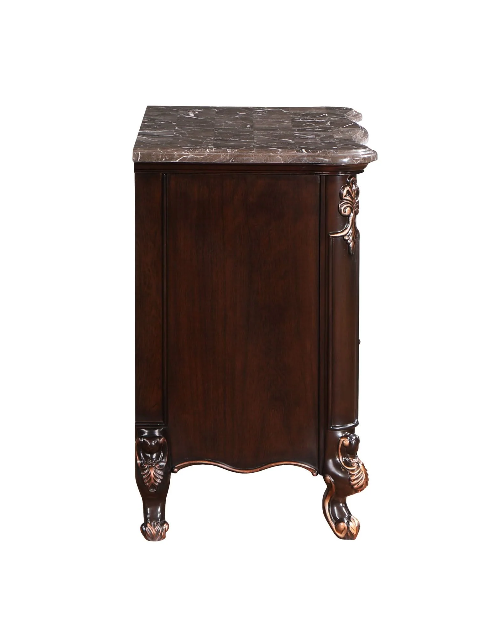 Constantine - Nightstand With Marble Top - Cherry - Image 4