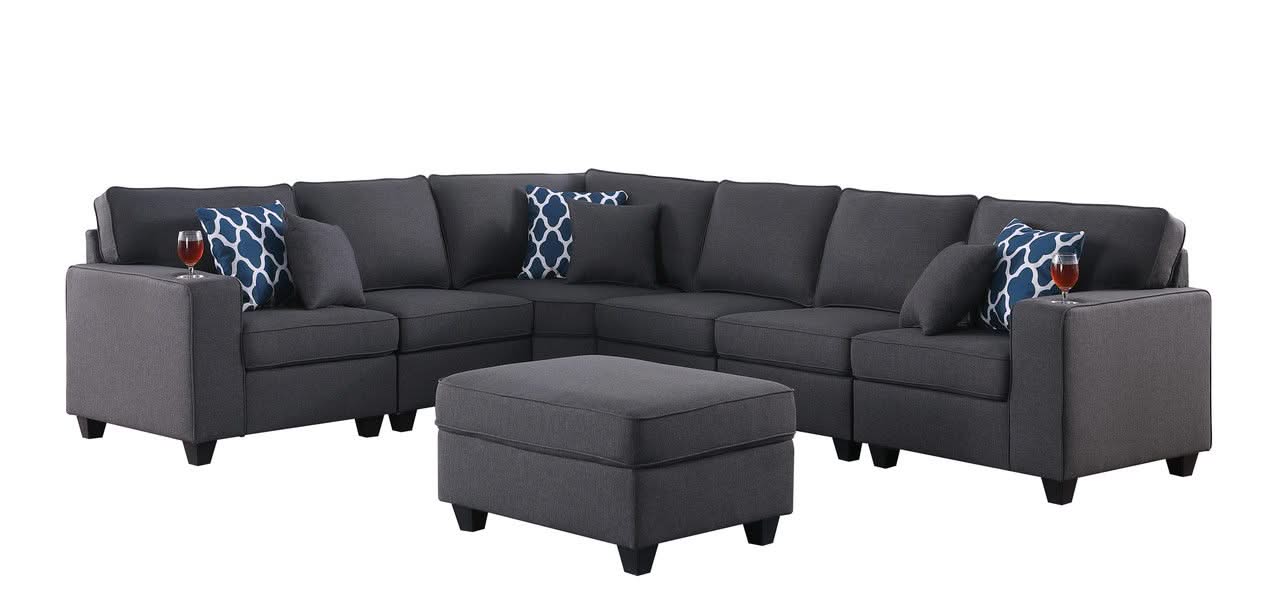 Cooper - Comfort Sectional Sofa With Ottomans And Cupholder - Image 5
