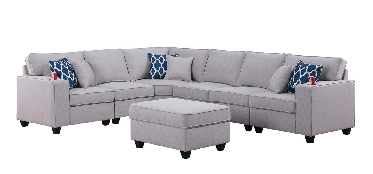 Cooper - Sectional Sofa With Ottomans And Cupholder - Image 11