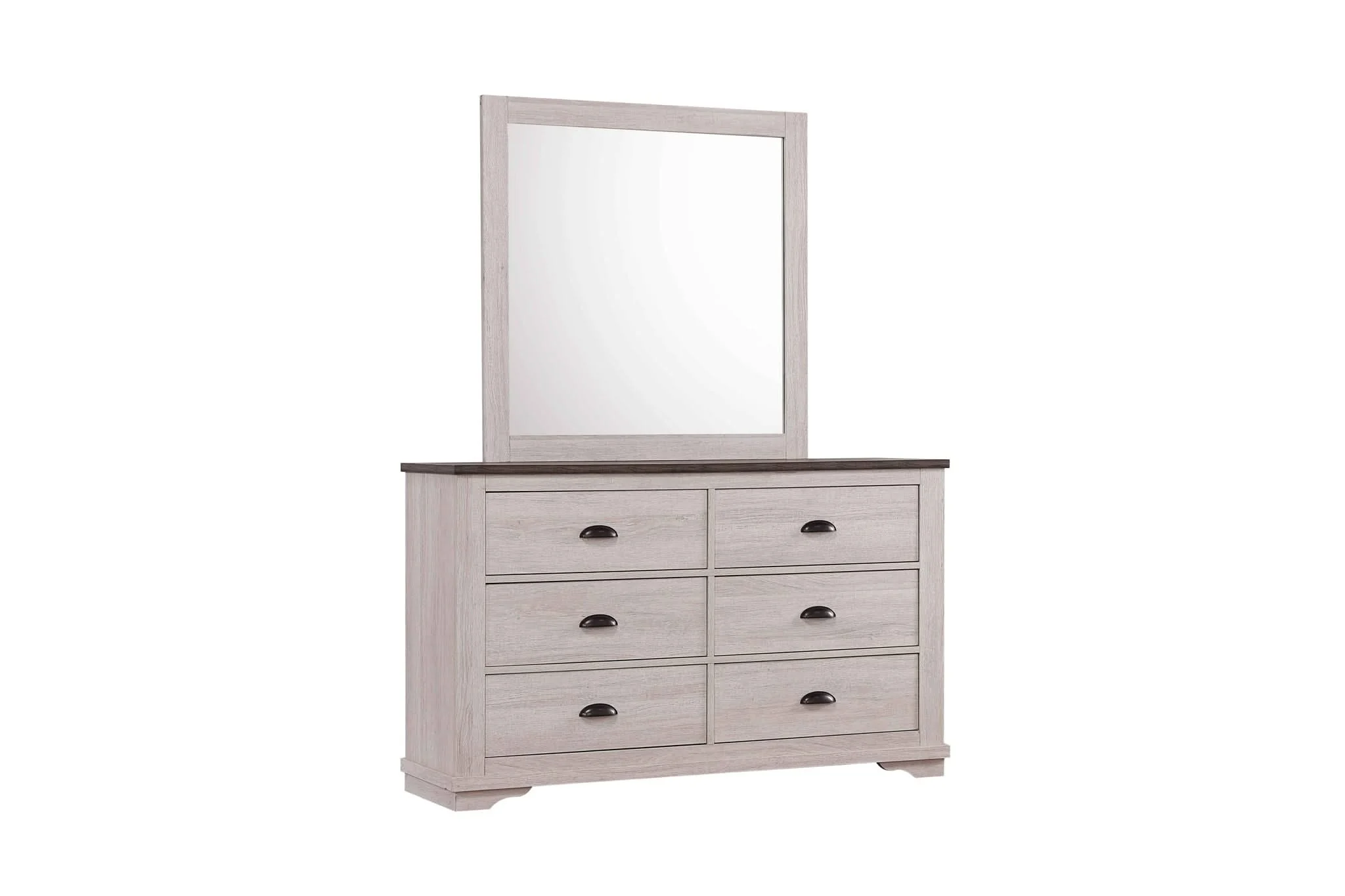 Coralee - Queen 4 Piece Bedroom Set - Chalk / Gray - Image 4