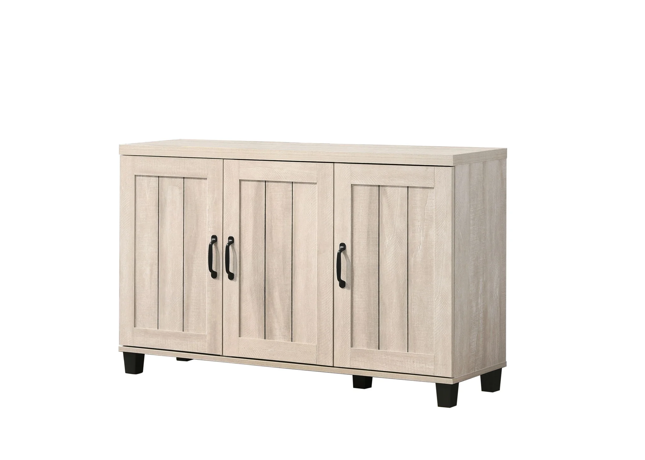 Corby - Oak Finish 3 - Door Shoe Cabinet - Dusty Gray - Image 3
