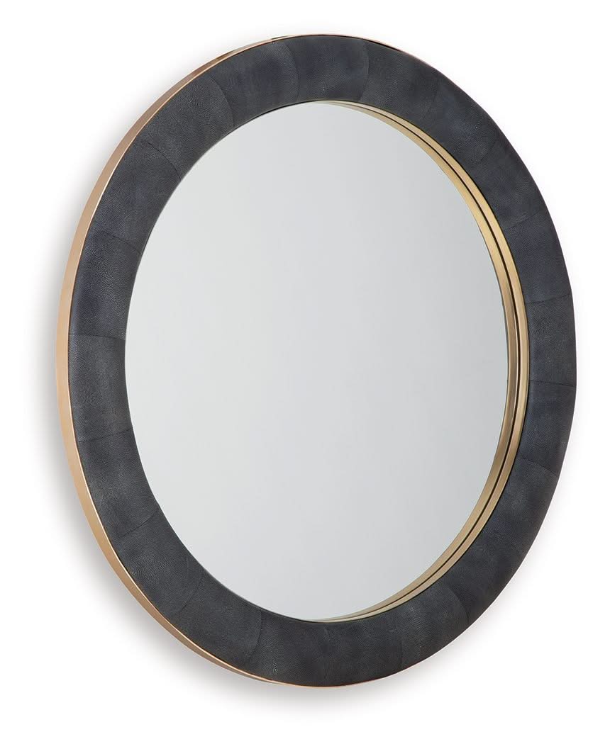Corinsworth - Accent Mirror - Charcoal / Brass Finish - Image 4