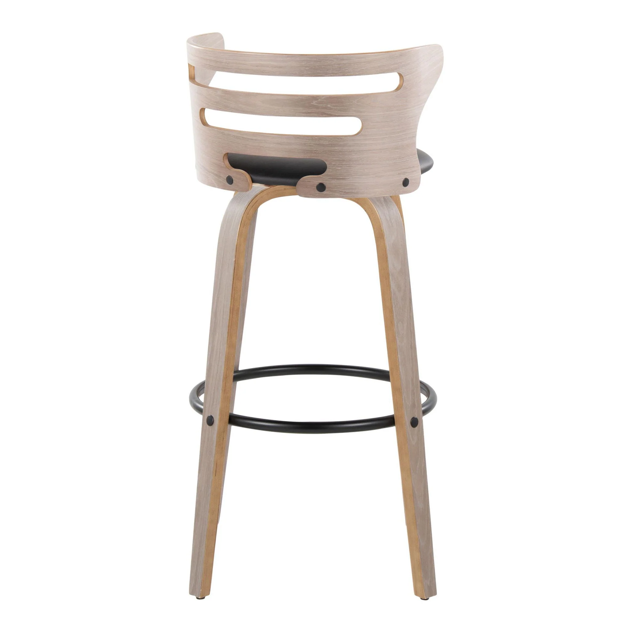Cosini - Mid Century Modern Fixed Height, Barstool & Swivel And Round Footrest (Set of 2) - Image 3