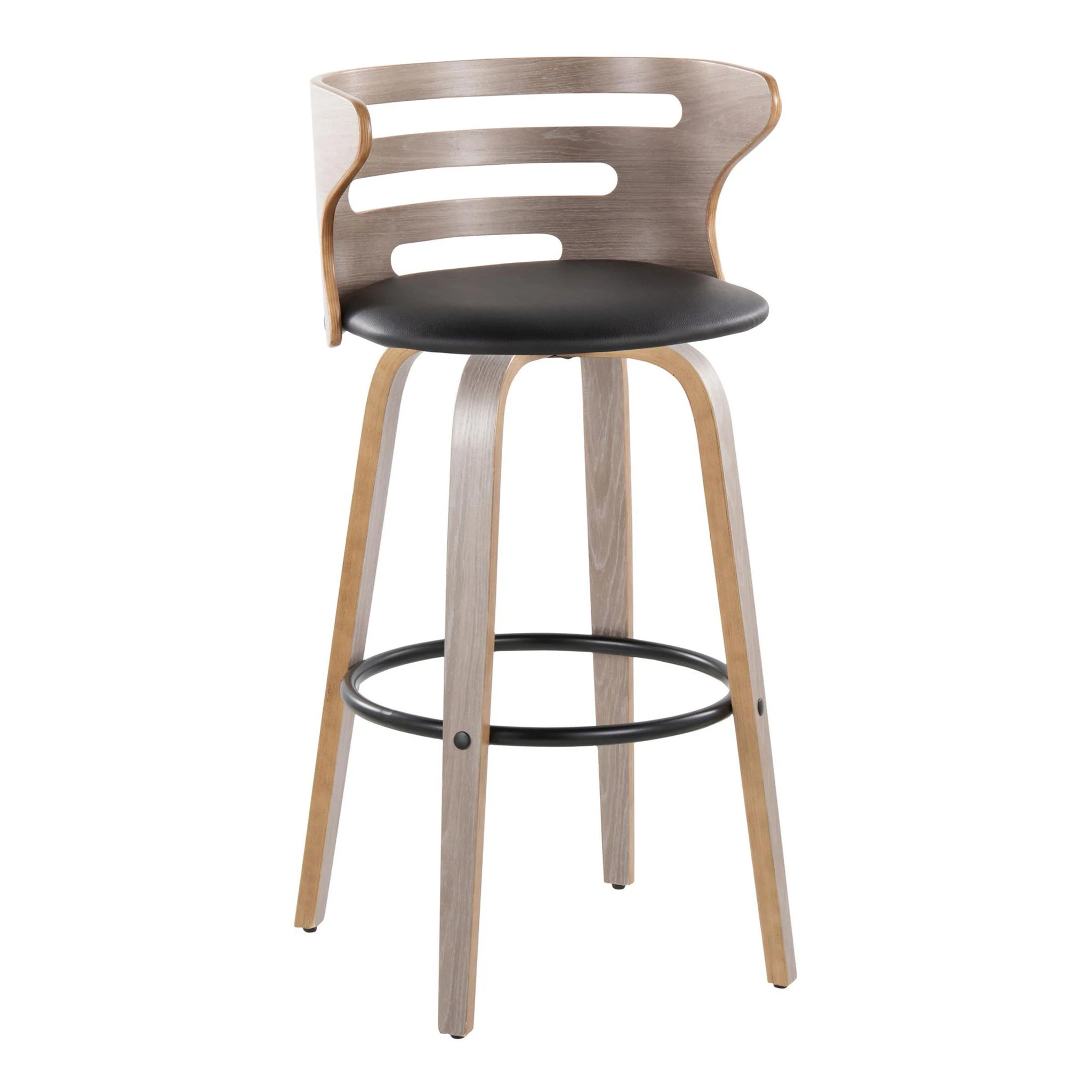Cosini - Mid Century Modern Fixed Height, Barstool & Swivel And Round Footrest (Set of 2) - Image 7