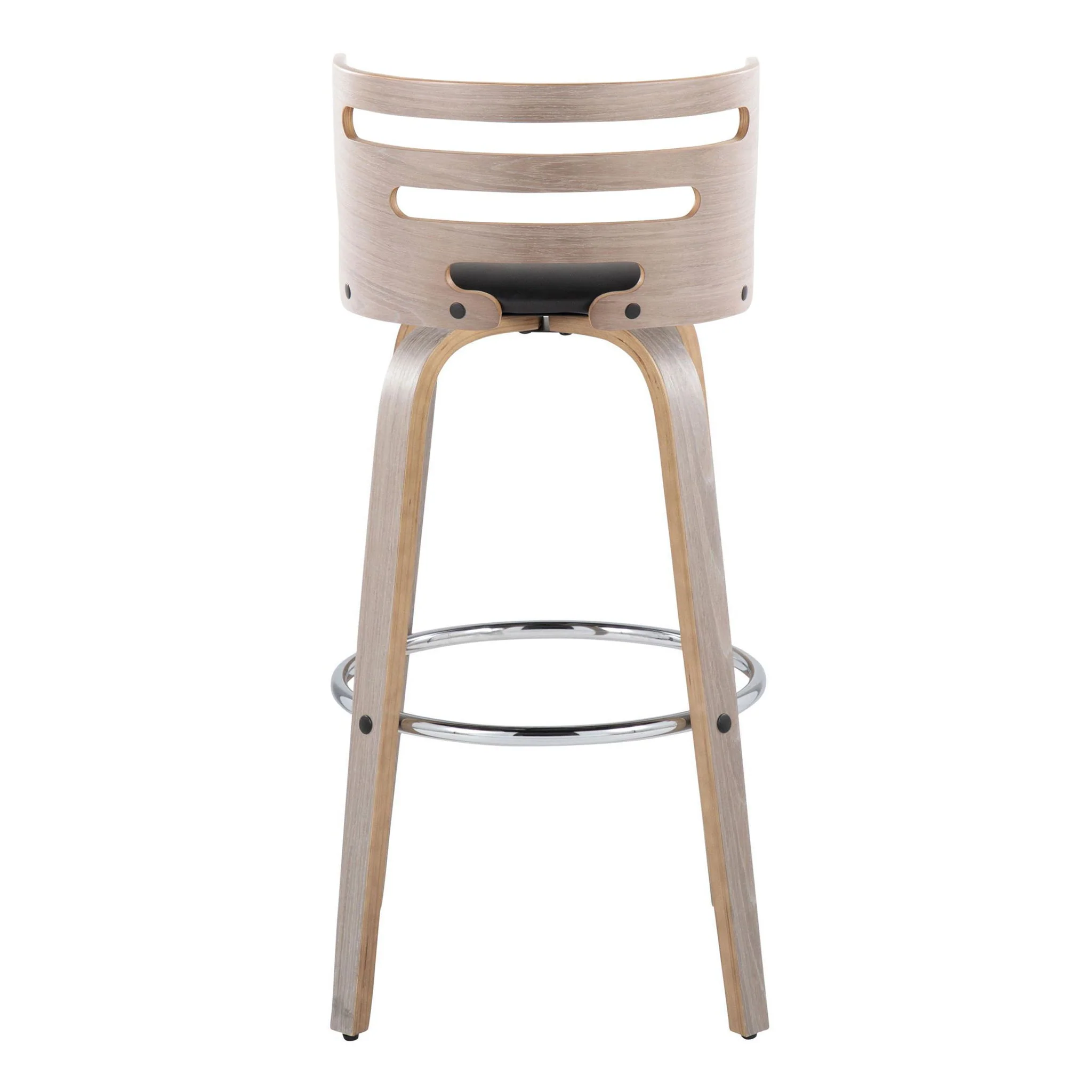 Cosini - Mid Century Modern Fixed Height, Barstool With Swivel With Round Footrest (Set of 2) - Image 7
