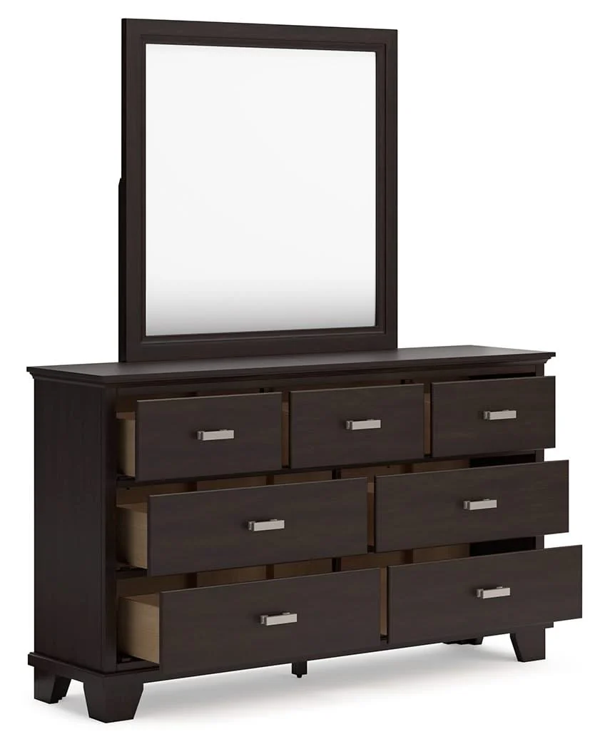 Covetown - Dresser And Mirror - Dark Brown - Image 2