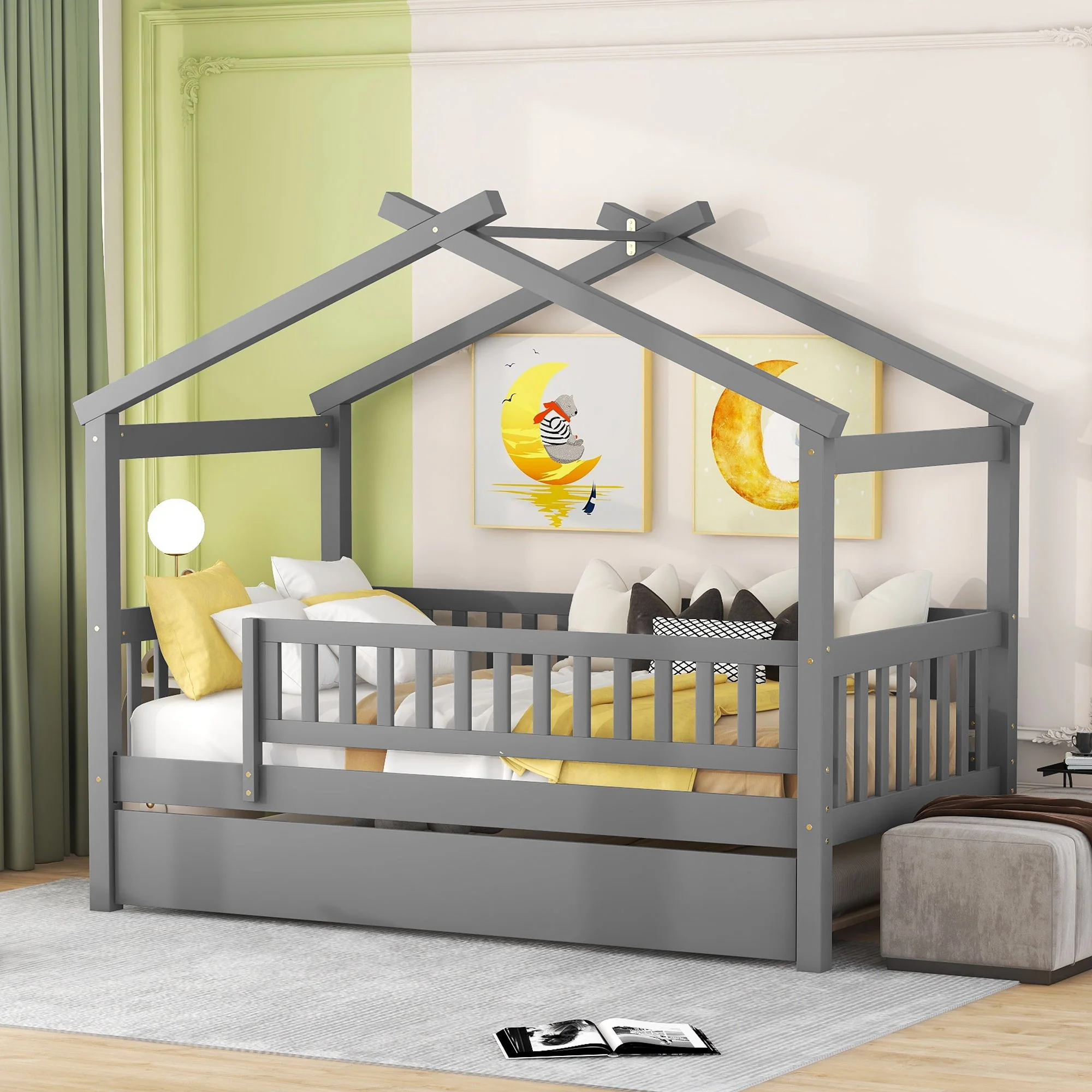 Creativity House Bed With Twin Size Trundle - Image 3