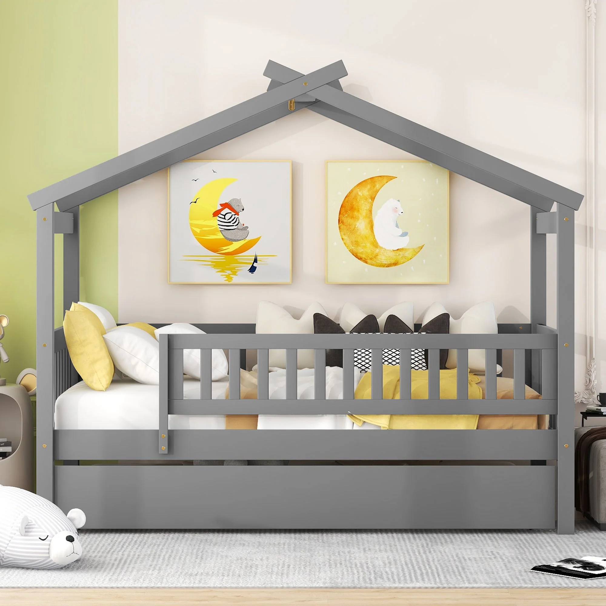 Creativity House Bed With Twin Size Trundle - Image 8