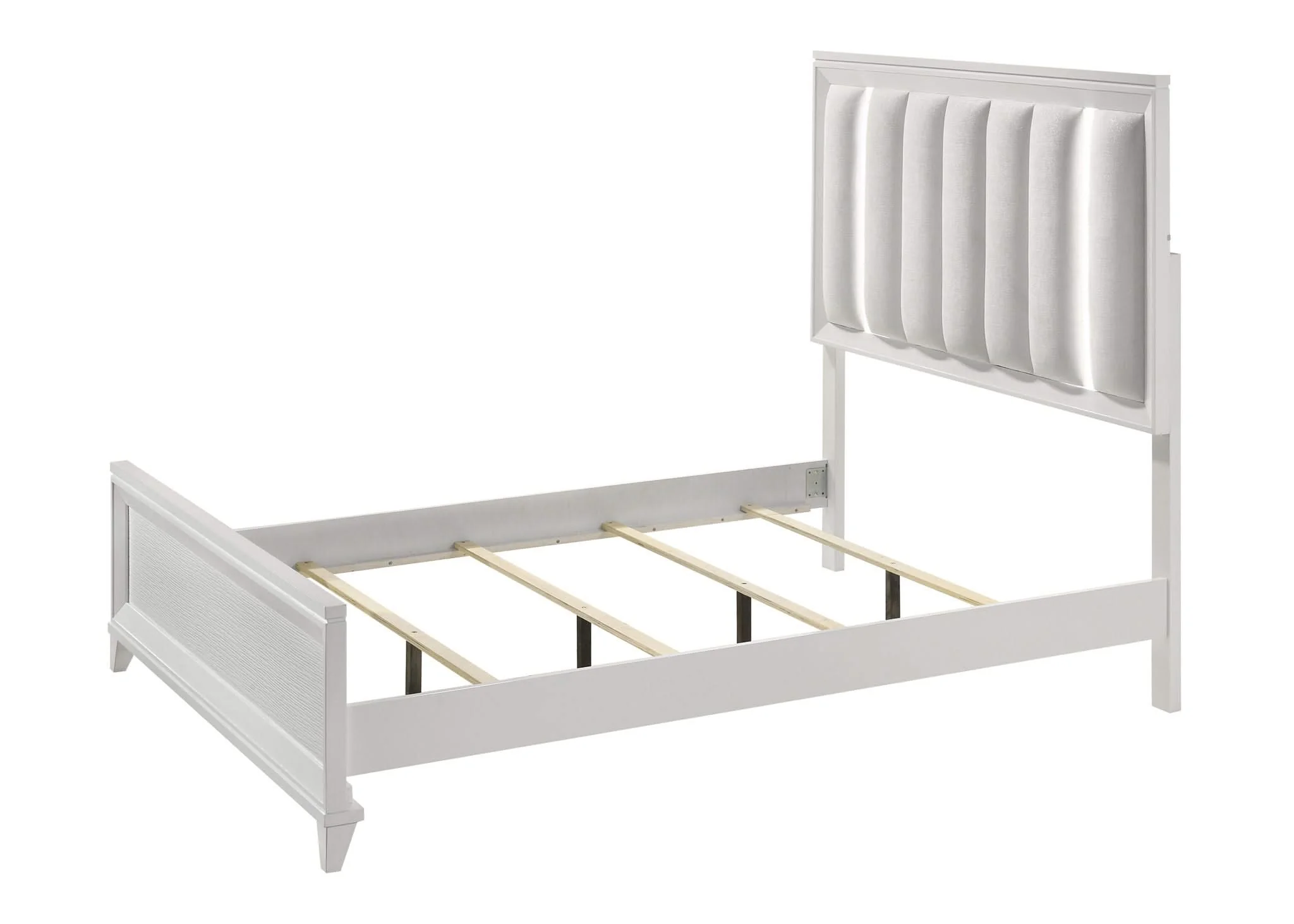 Cressida - Queen Bed With Slats - White - Image 2