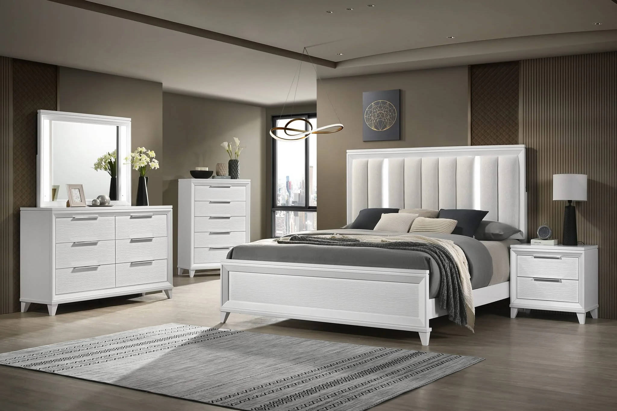 Cressida - Queen Bed With Slats - White - Image 3