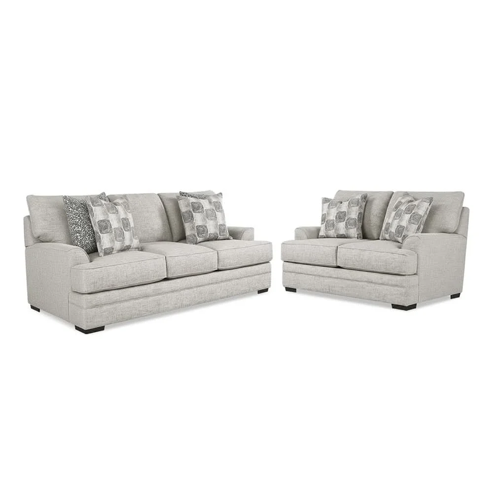 Crosby Dove Contemporary 2PC Living Room Set with Sofa and Loveseat - Image 3