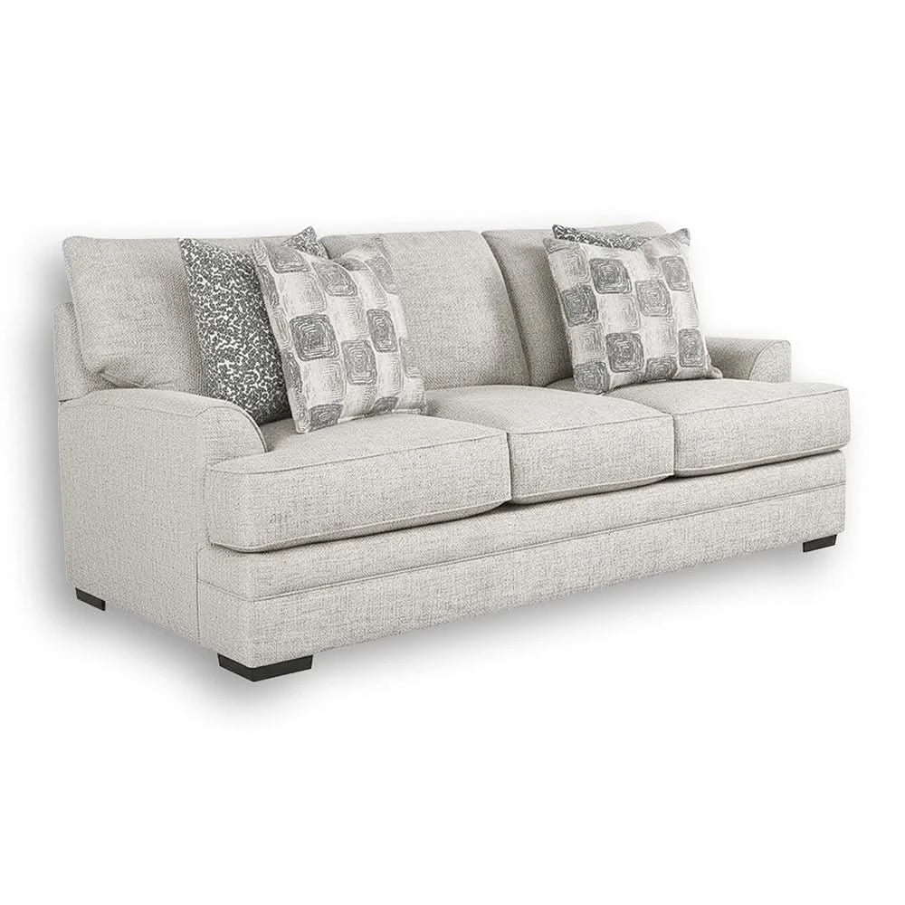 Crosby Dove Contemporary Queen Sofa Sleeper with Track Arms and Accent Pillows - Image 3