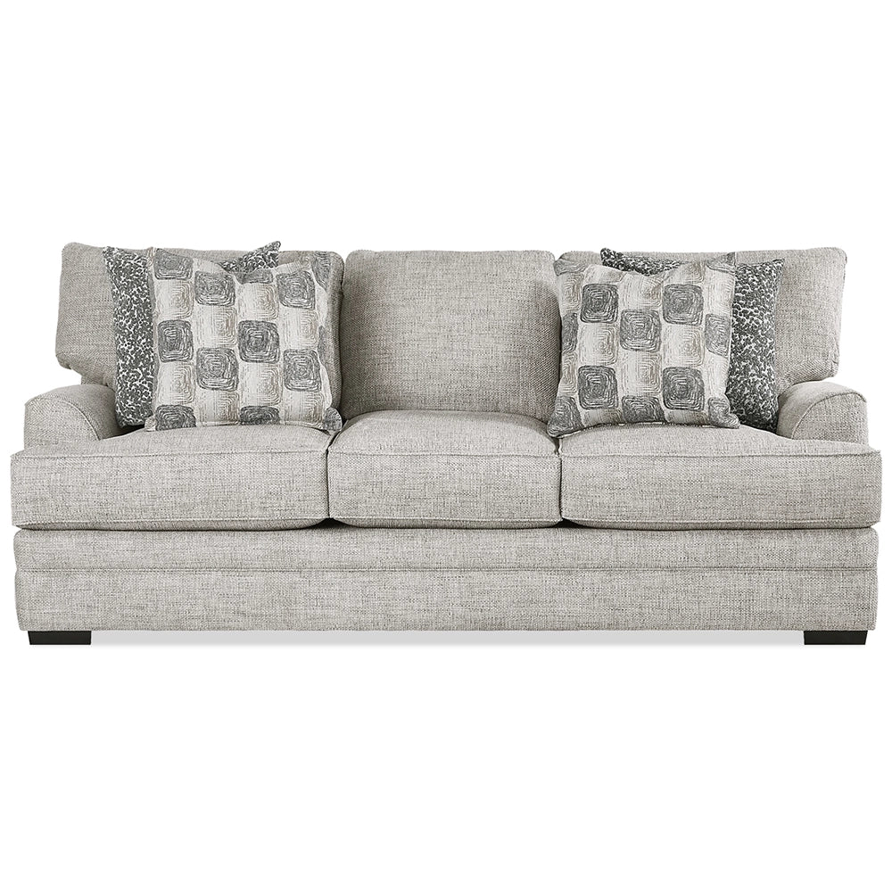 Crosby Dove Contemporary Queen Sofa Sleeper with Track Arms and Accent Pillows - Image 2