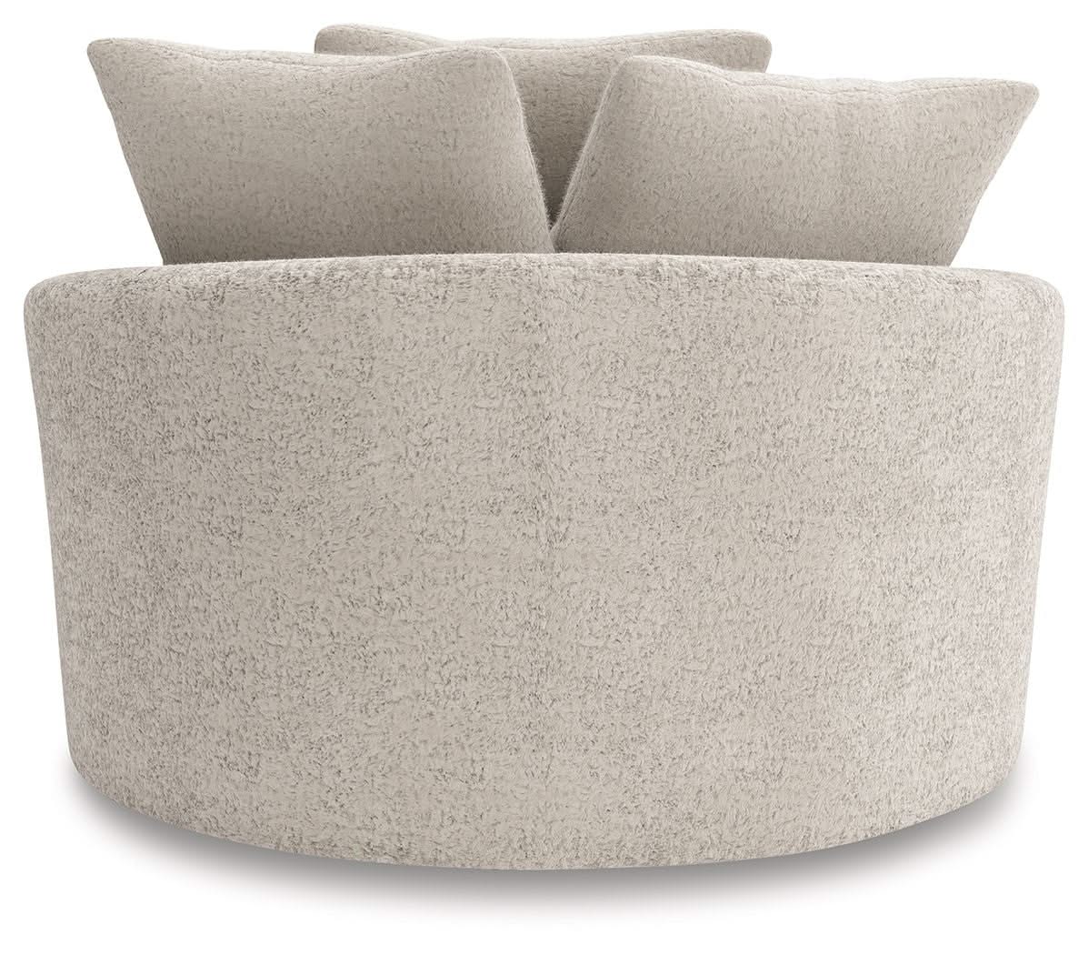 Cuddle Plush - Oversized Swivel Accent Chair - Arctic - Image 2