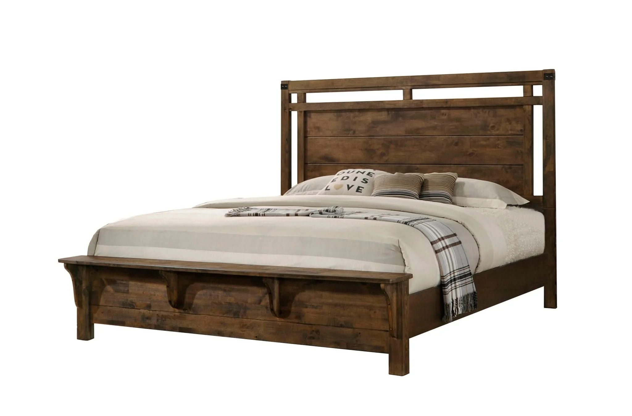 Curtis - King 5 Piece Bedroom Set - Dark Oak - Image 4
