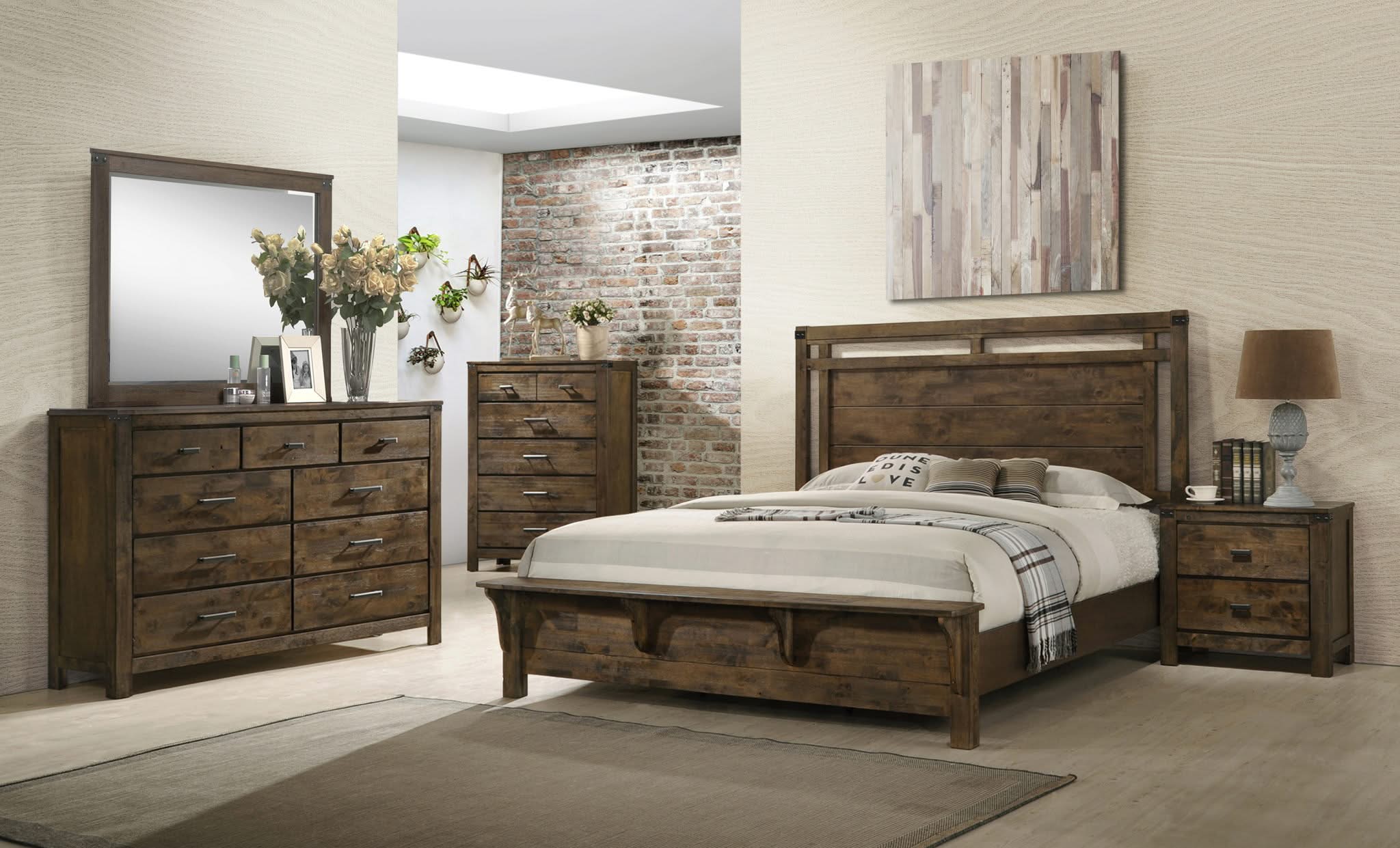 Curtis - King Panel Bed - Brown - Image 2