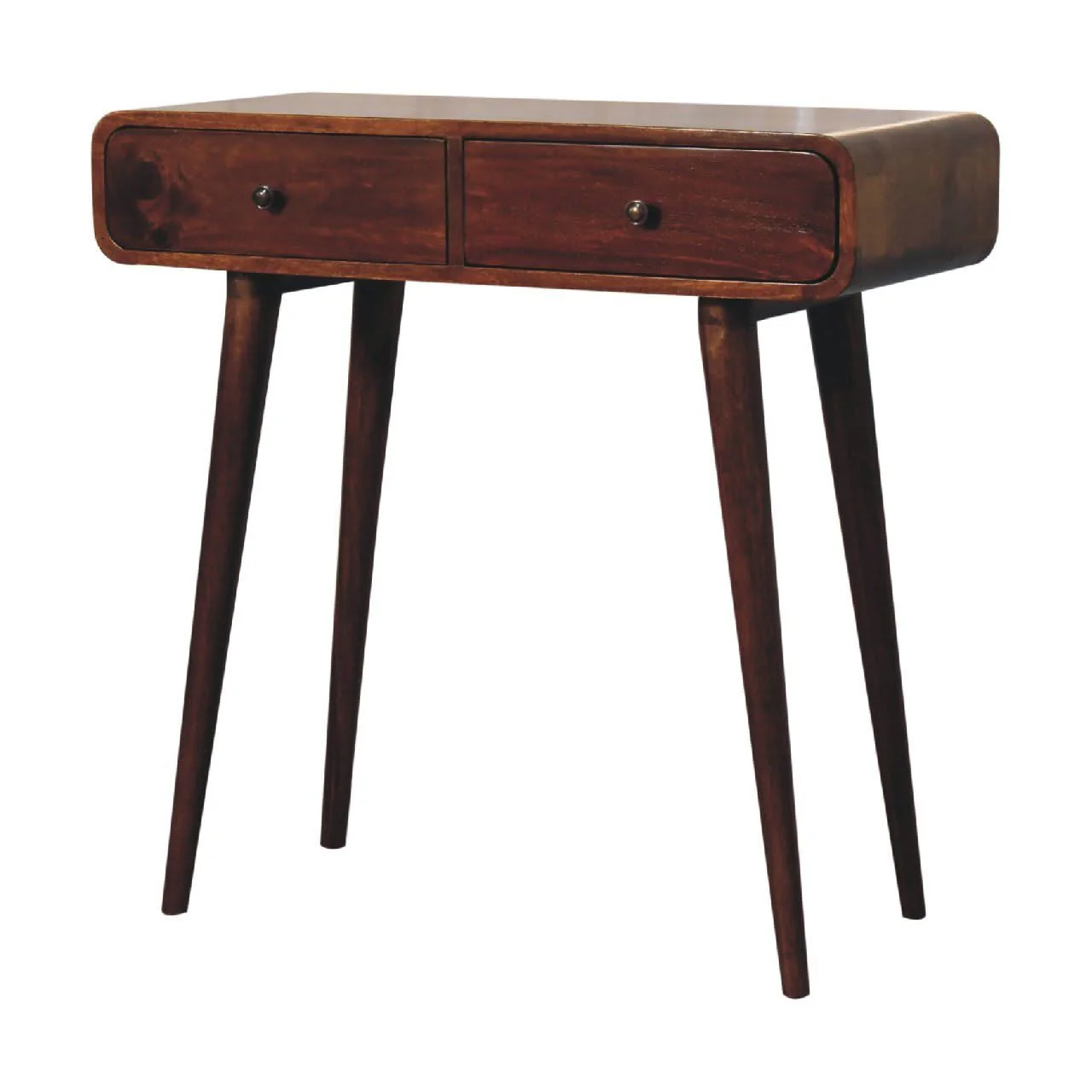 Curved Hallway Table - Chestnut - Image 4