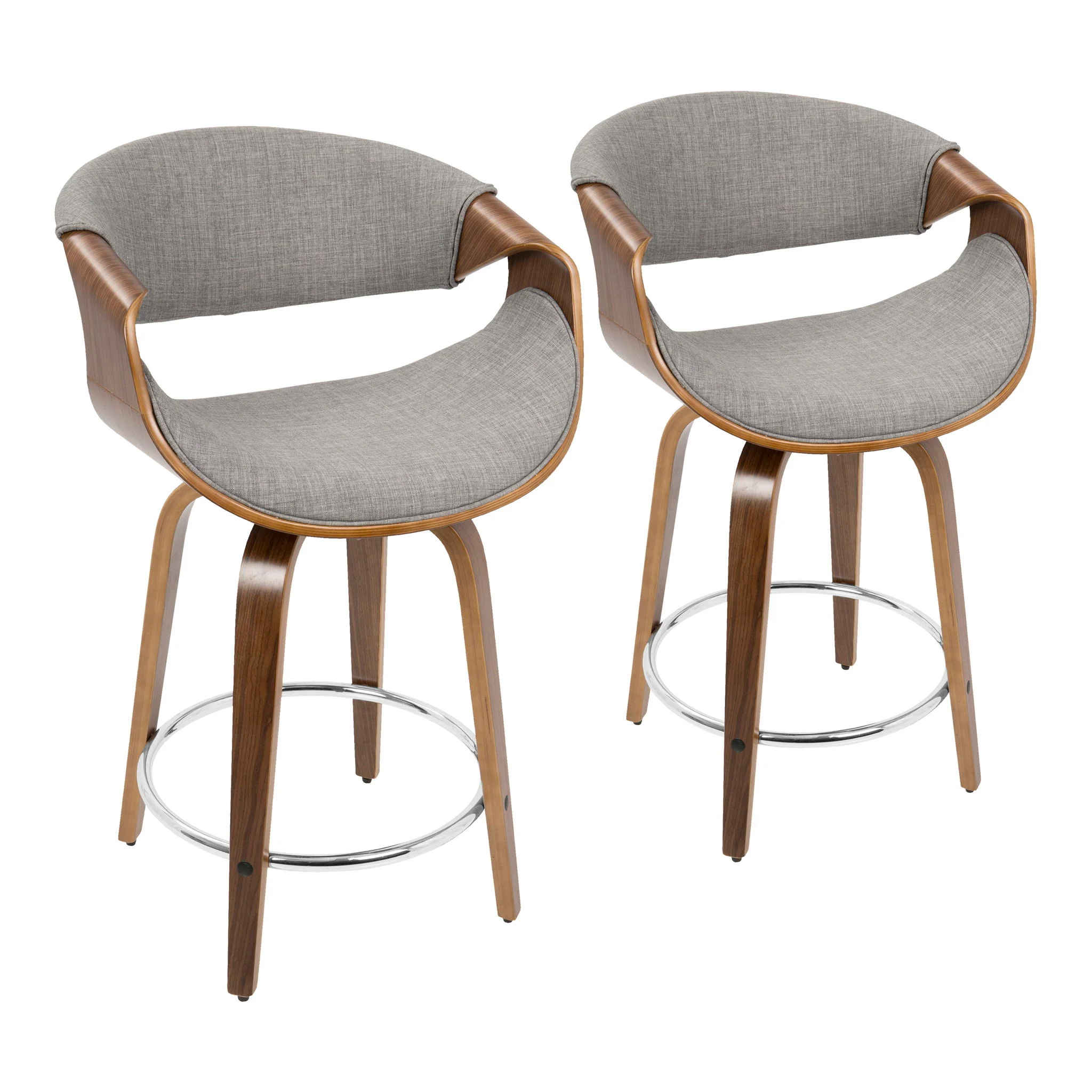 Curvini - Mid Century Modern Counter Stool (Set of 2) - Image 3