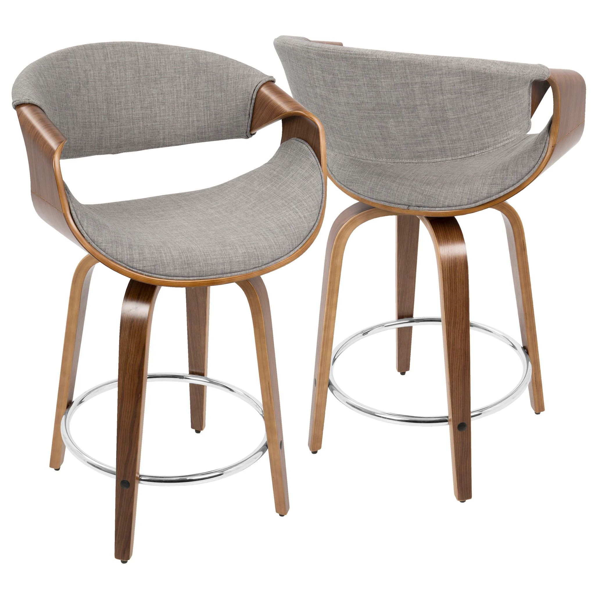 Curvini - Mid Century Modern Counter Stool (Set of 2) - Image 6