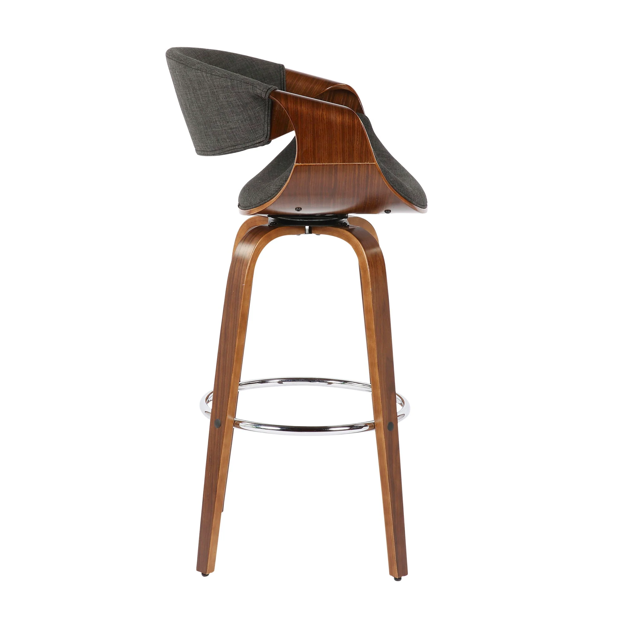 Curvini Mid - Century Modern Fixed Height Barstool With Swivel (Set of 2) - Image 10