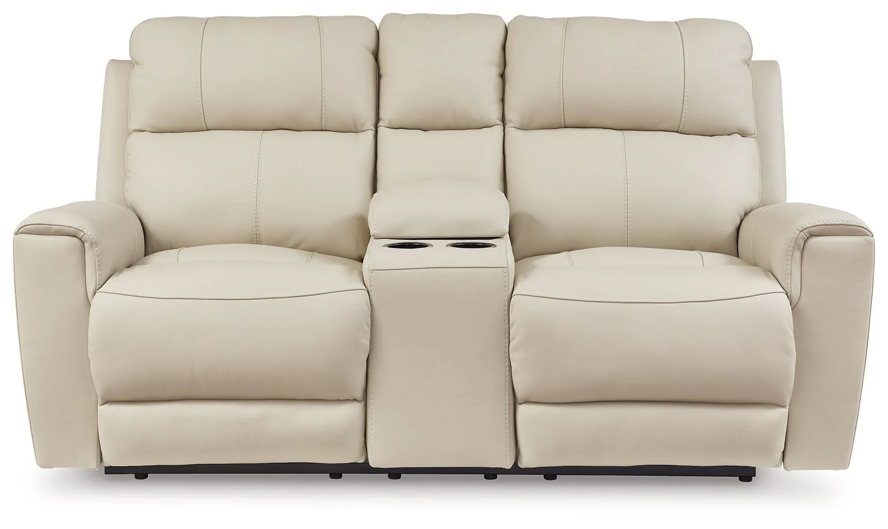 Dahlmoore - Dbl Power Reclining Loveseat With Console - Almond - Image 3
