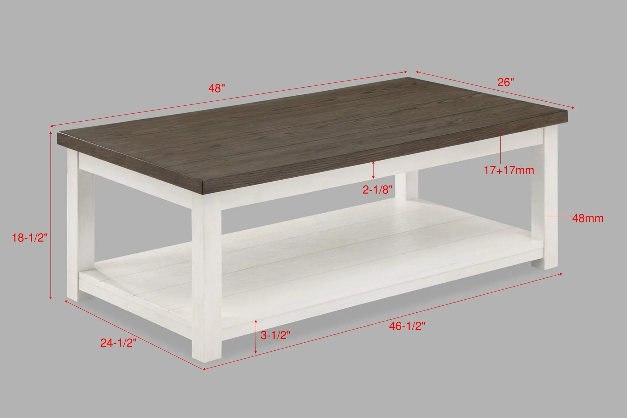 Dakota - Coffee Table With Casters - White - Image 3