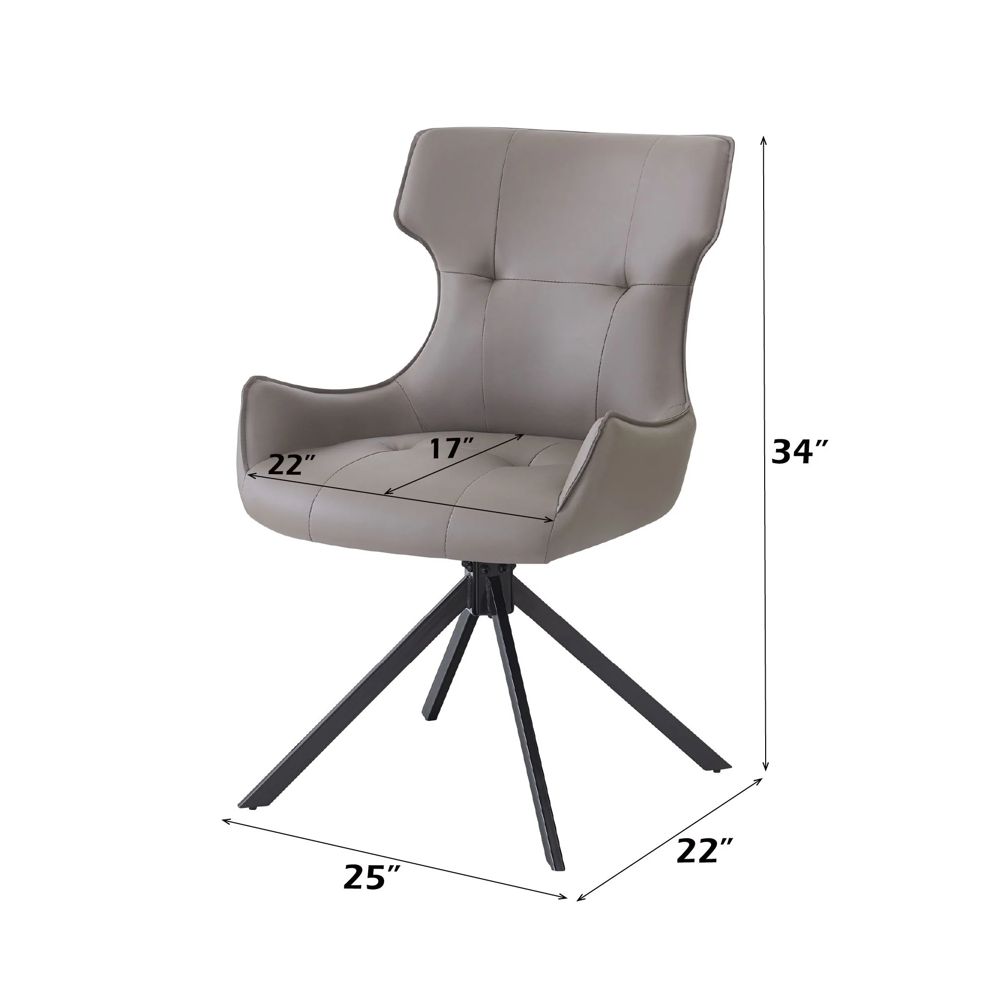 Damita - Side Chair With Swivel (Set of 2) - Camel - Image 4