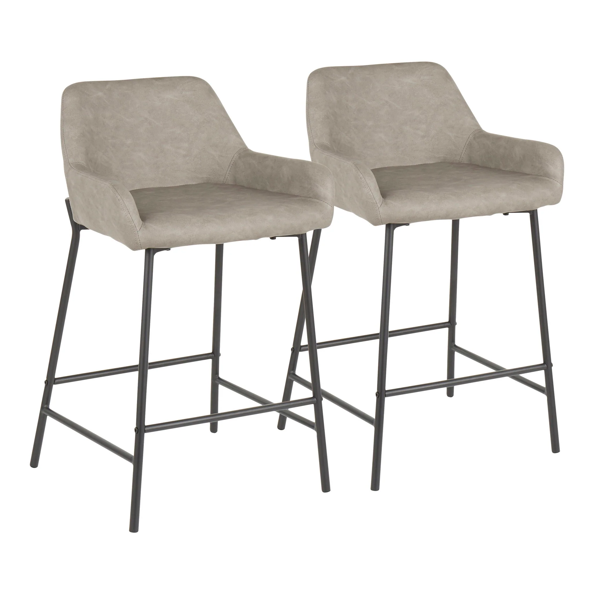 Daniella - Industrial Fixed Height Counter Stool (Set of 2) - Image 5