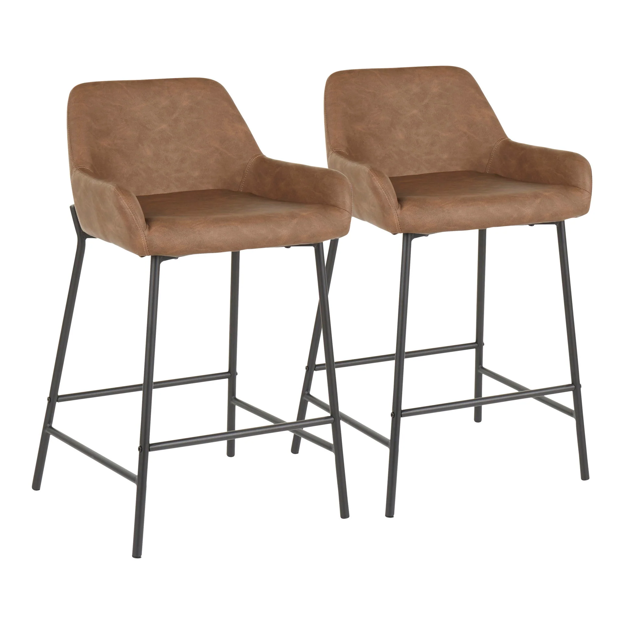 Daniella - Industrial Fixed Height Counter Stool (Set of 2) - Image 6
