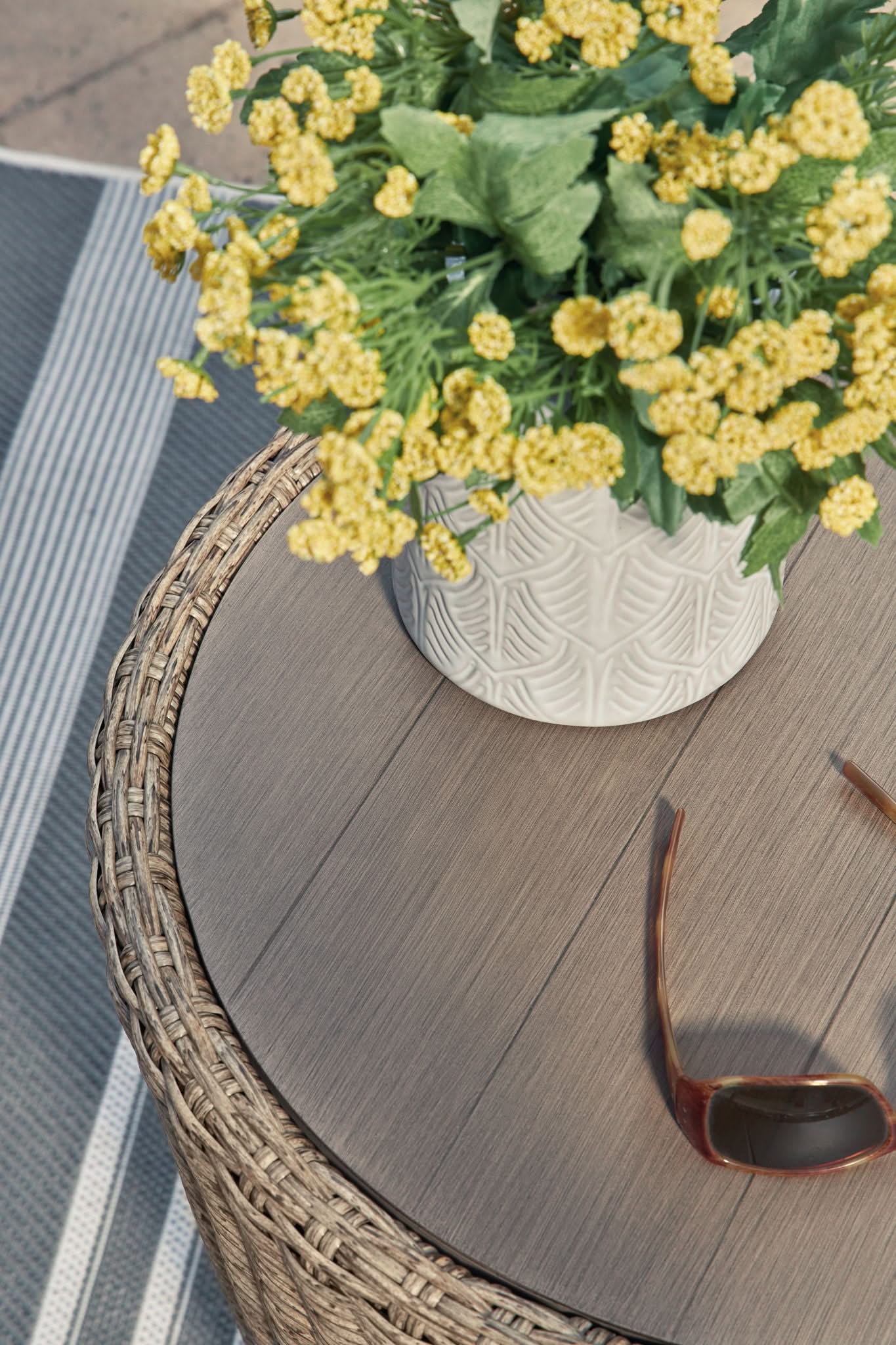 Danson - Round End Table - Beige - Image 4