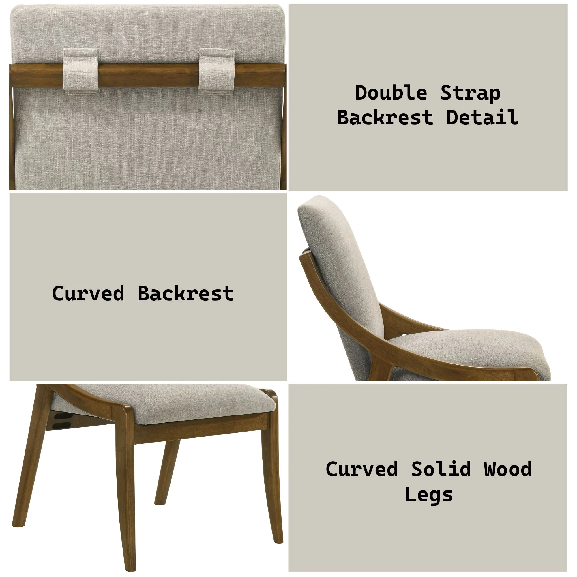Danzel - Side Chair (Set of 2) - Gray / Oak - Image 2
