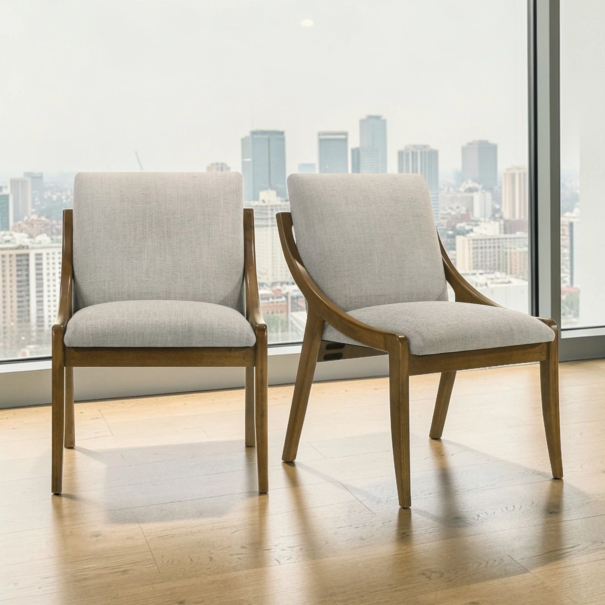 Danzel - Side Chair (Set of 2) - Gray / Oak - Image 3