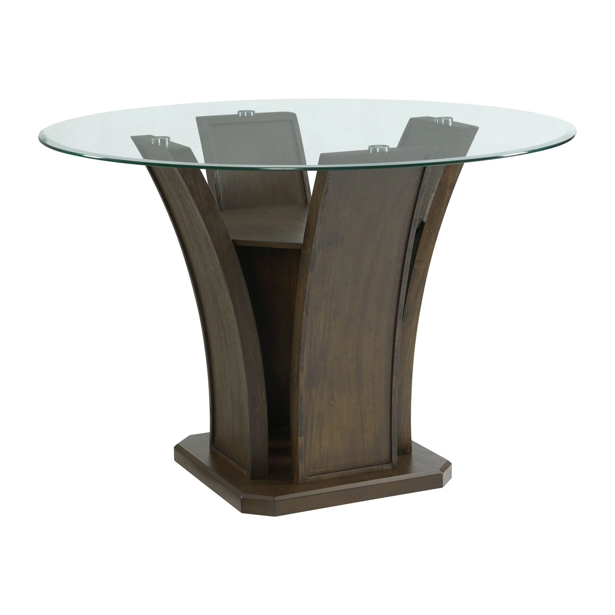 Dapper - 5 Piece Round Counter Height Dining Set (Table And Four Chairs) - Walnut - Image 2