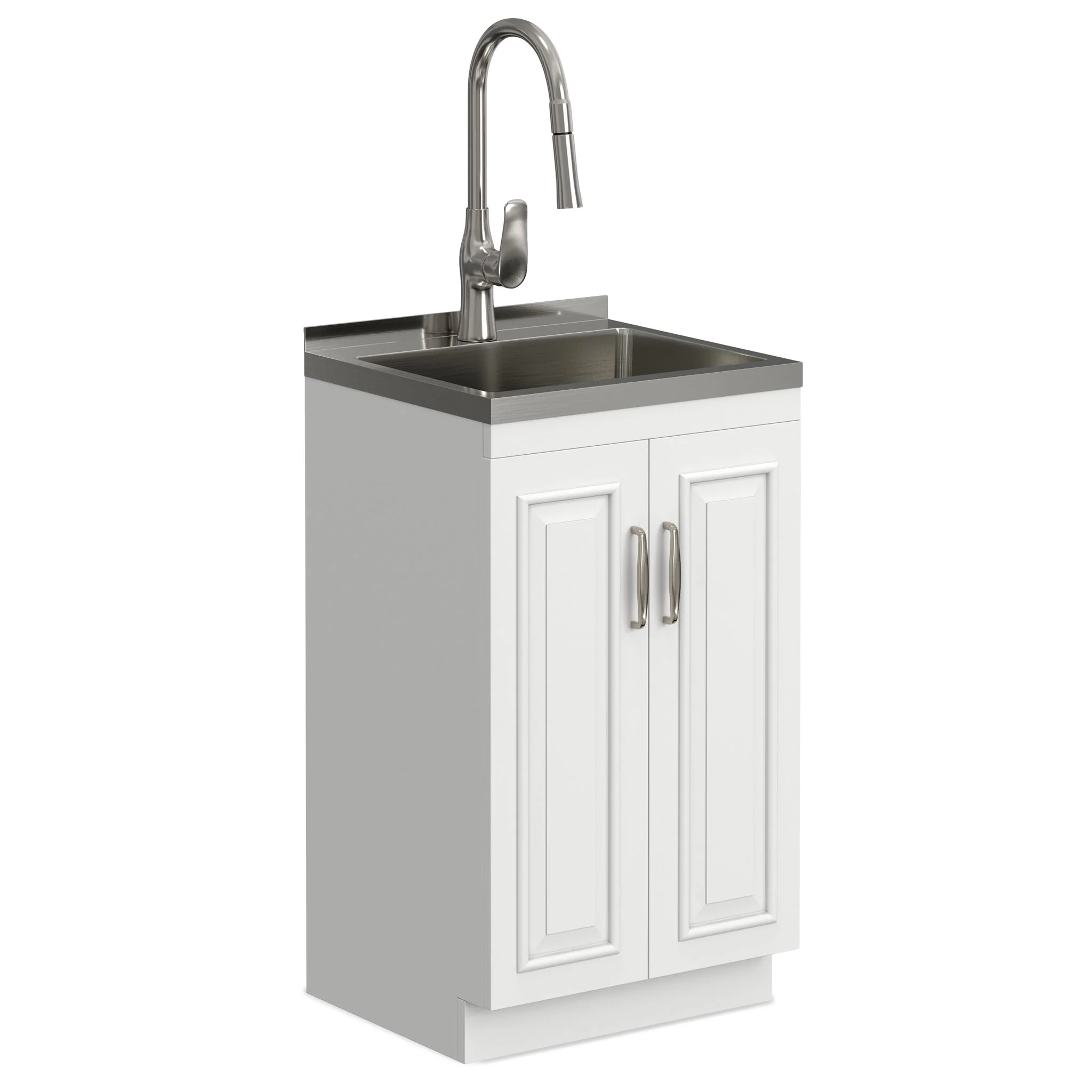 Darwin - Deluxe Laundry Cabinet With Pull-Out Faucet And Stainless Steel Sink - Image 2