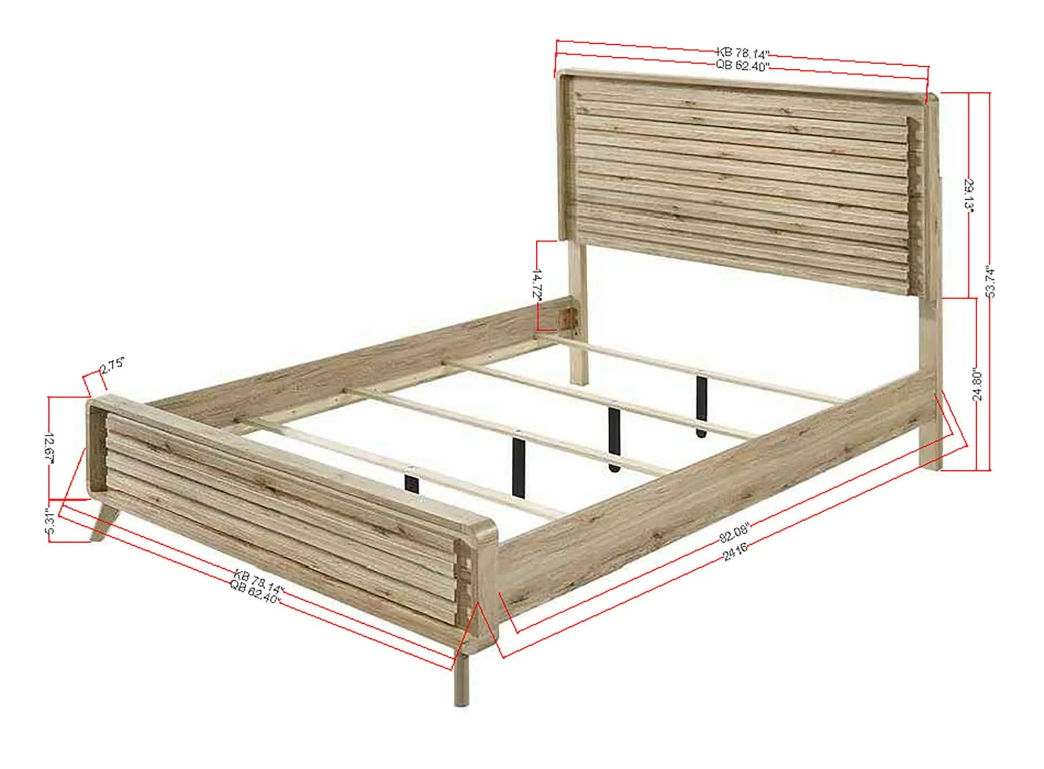 Dawson - King 4 Piece Bedroom Set - Light Brown - Image 3