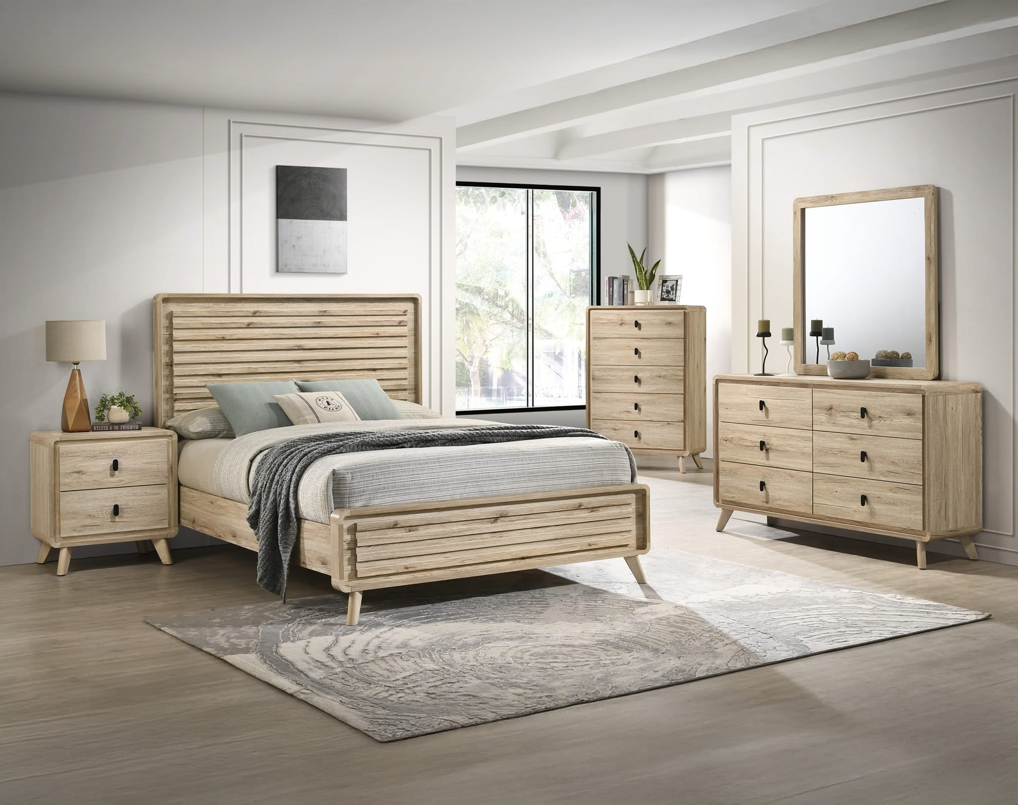 Dawson - Queen Bed - Light Brown - Image 3