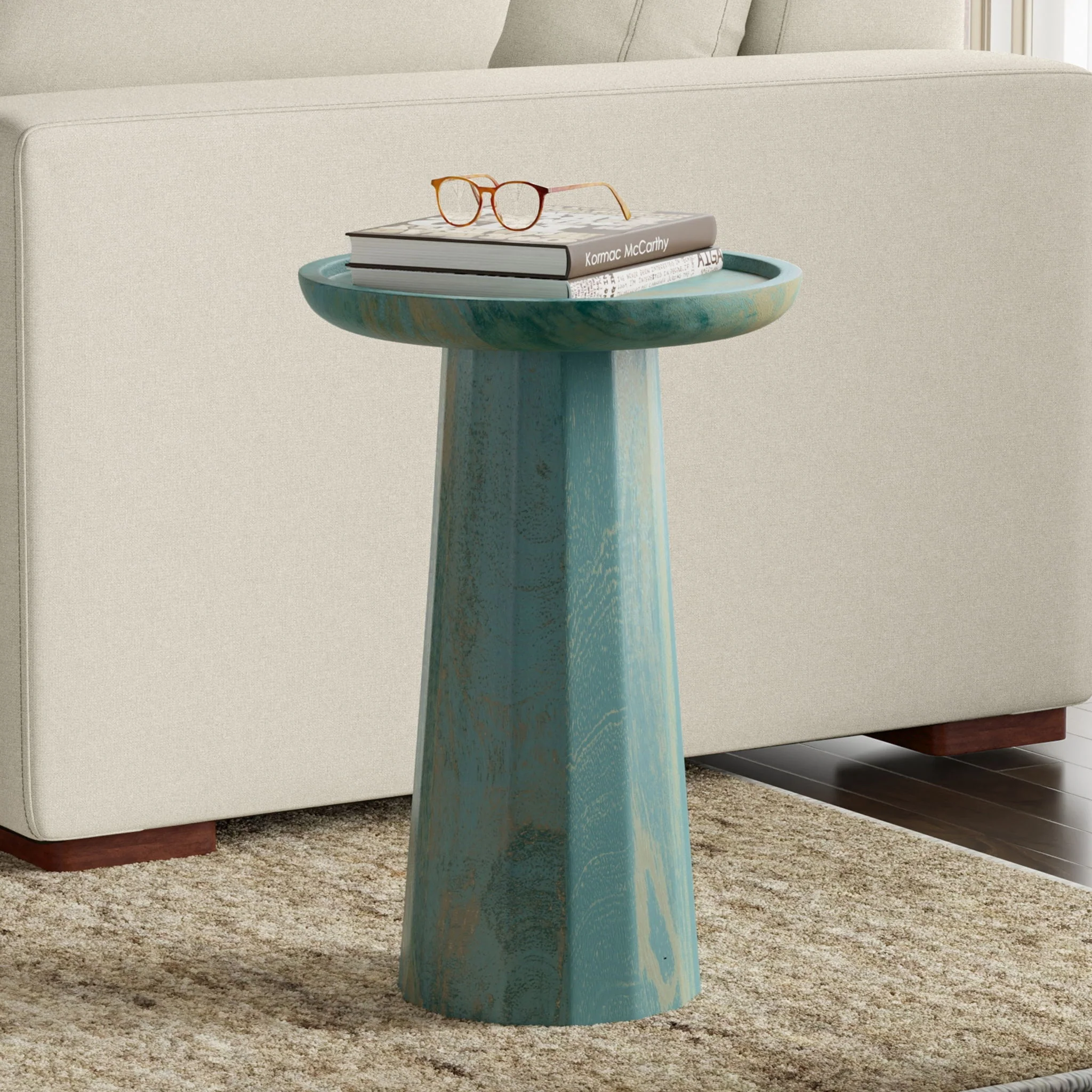 Dayton - Handcrafted Wooden Accent Table - Image 8